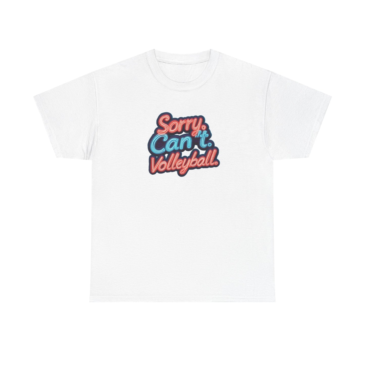 Sorry Can’t Volleyball Unisex Heavy Cotton Tee