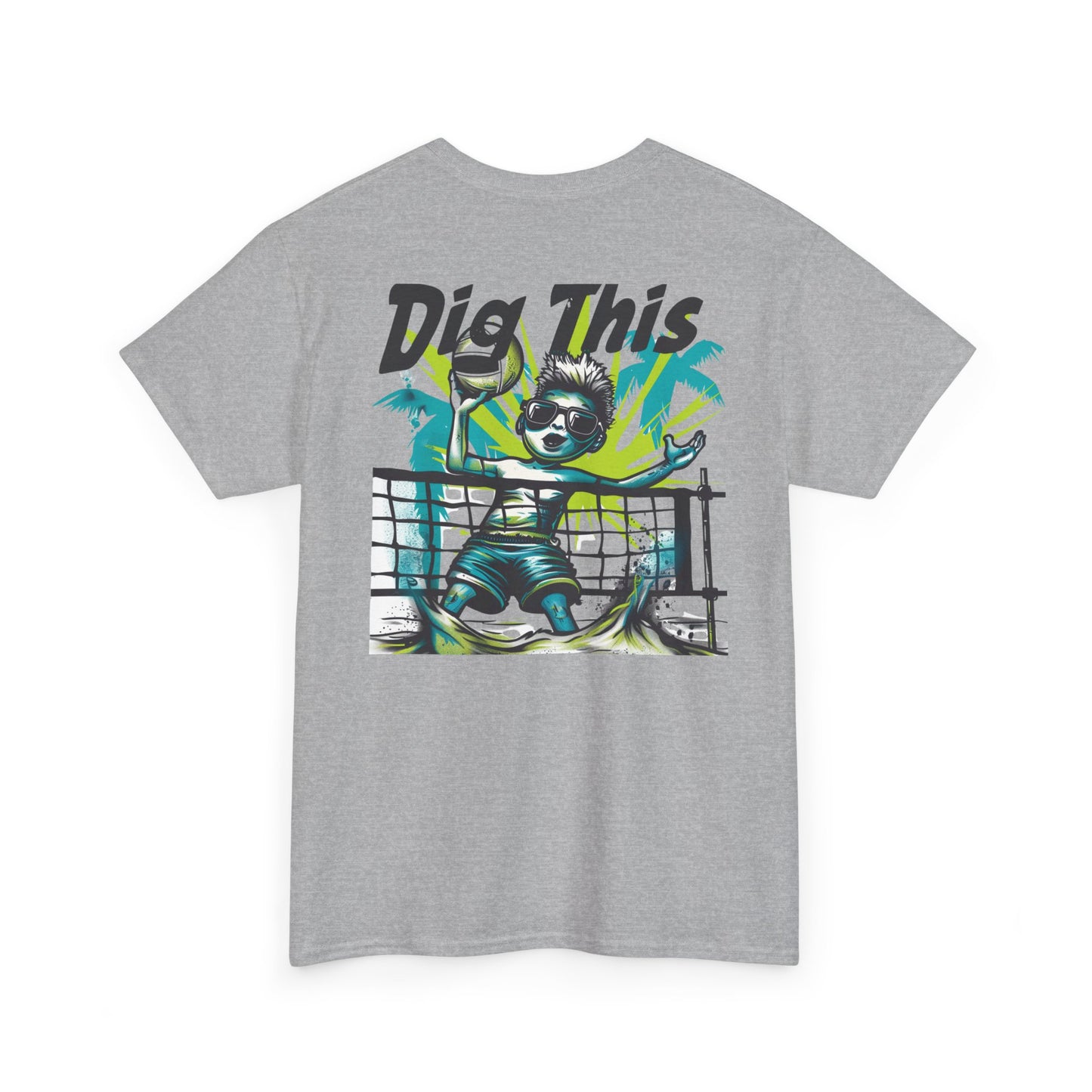 Beach Volleyball “Dig This” Unisex Heavy Cotton Tee