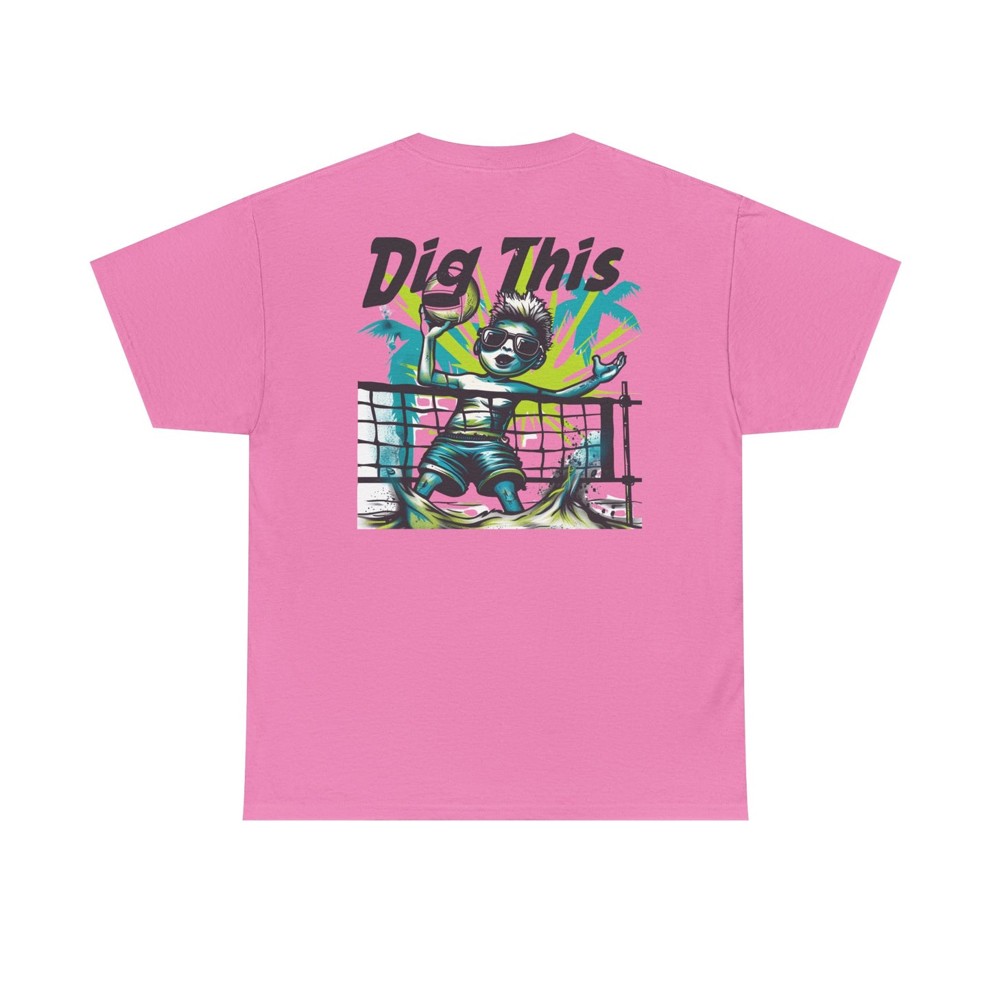 Beach Volleyball “Dig This” Unisex Heavy Cotton Tee