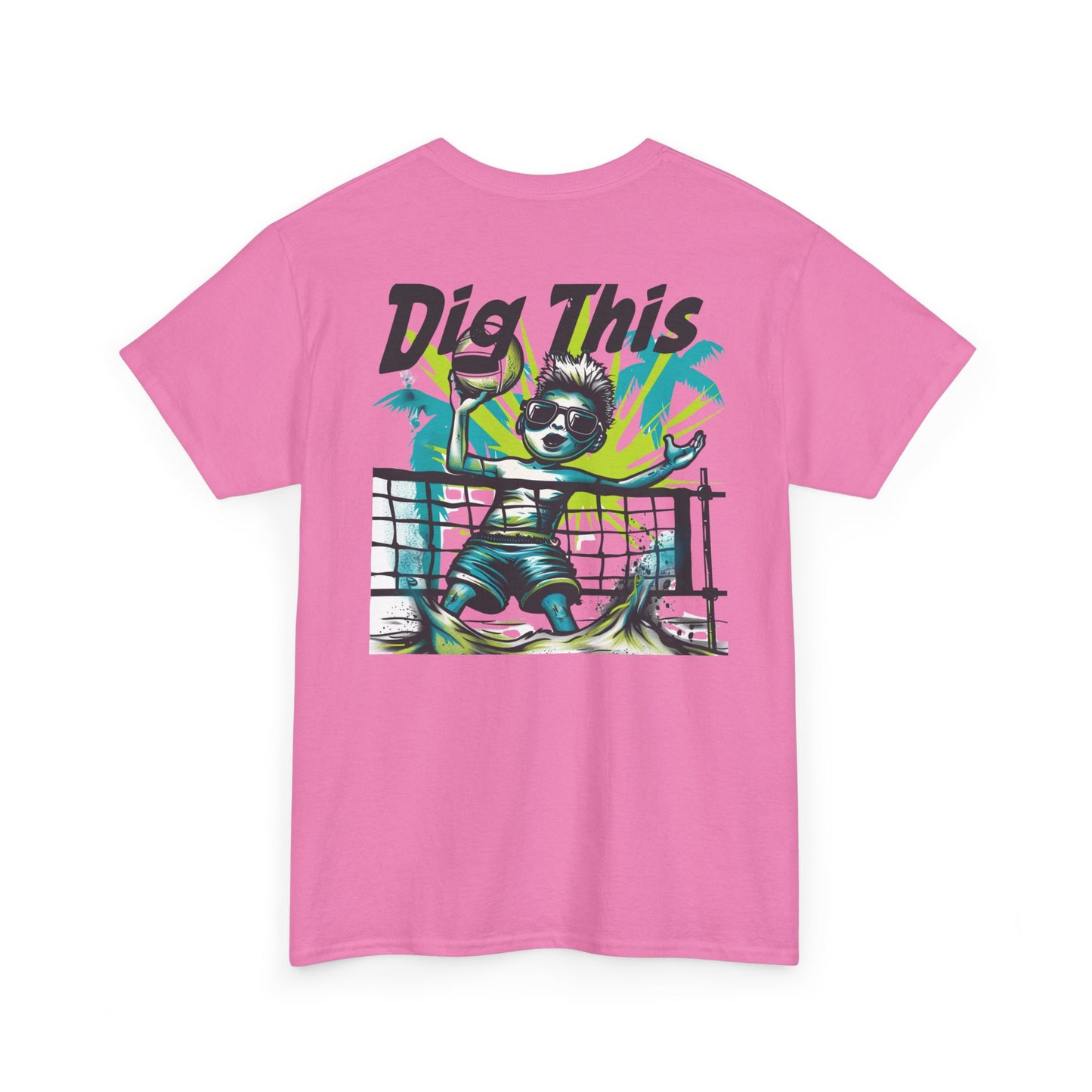 Beach Volleyball “Dig This” Unisex Heavy Cotton Tee