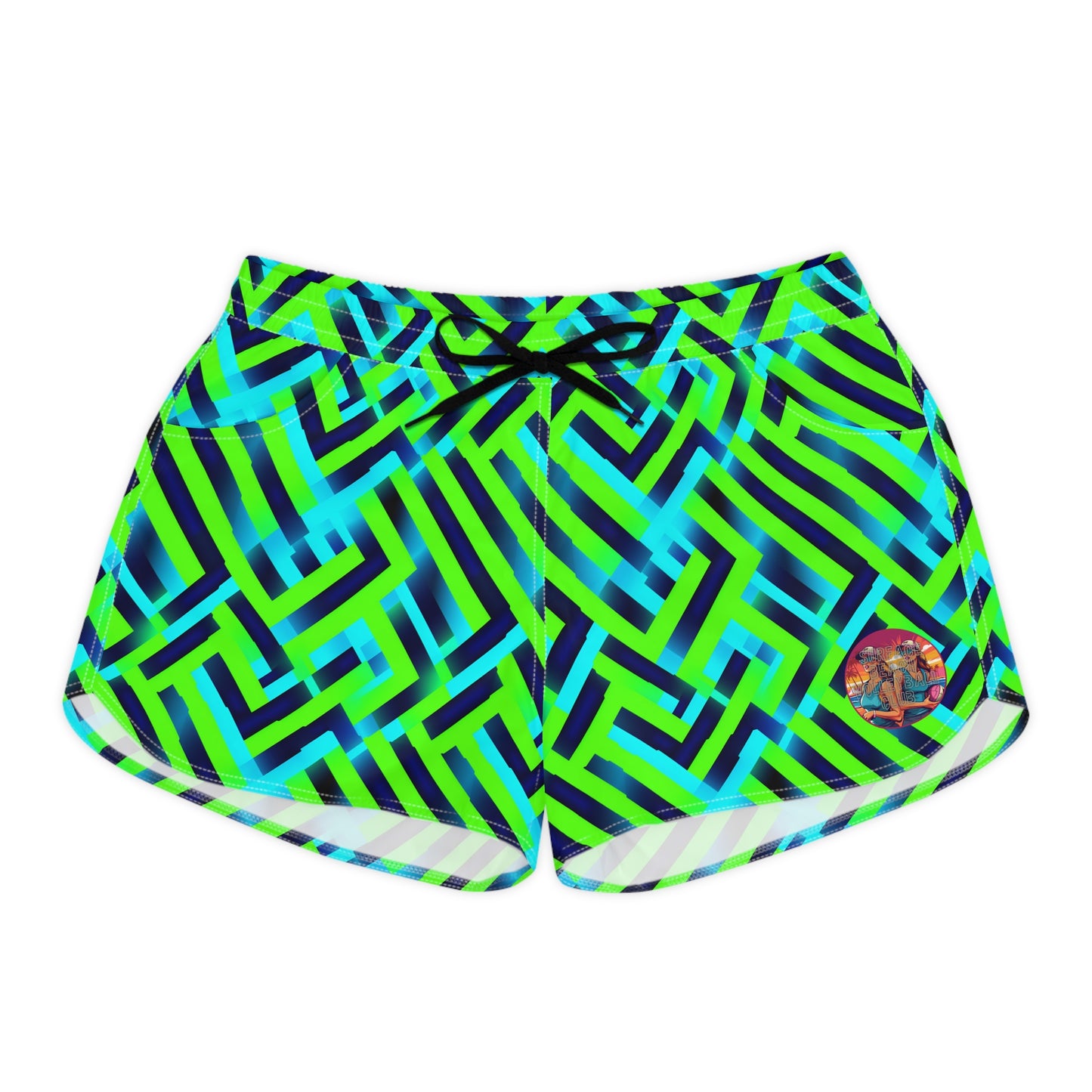 Surface Beach Volleyball Club Geometric Cover Up Women's Casual Shorts (AOP)