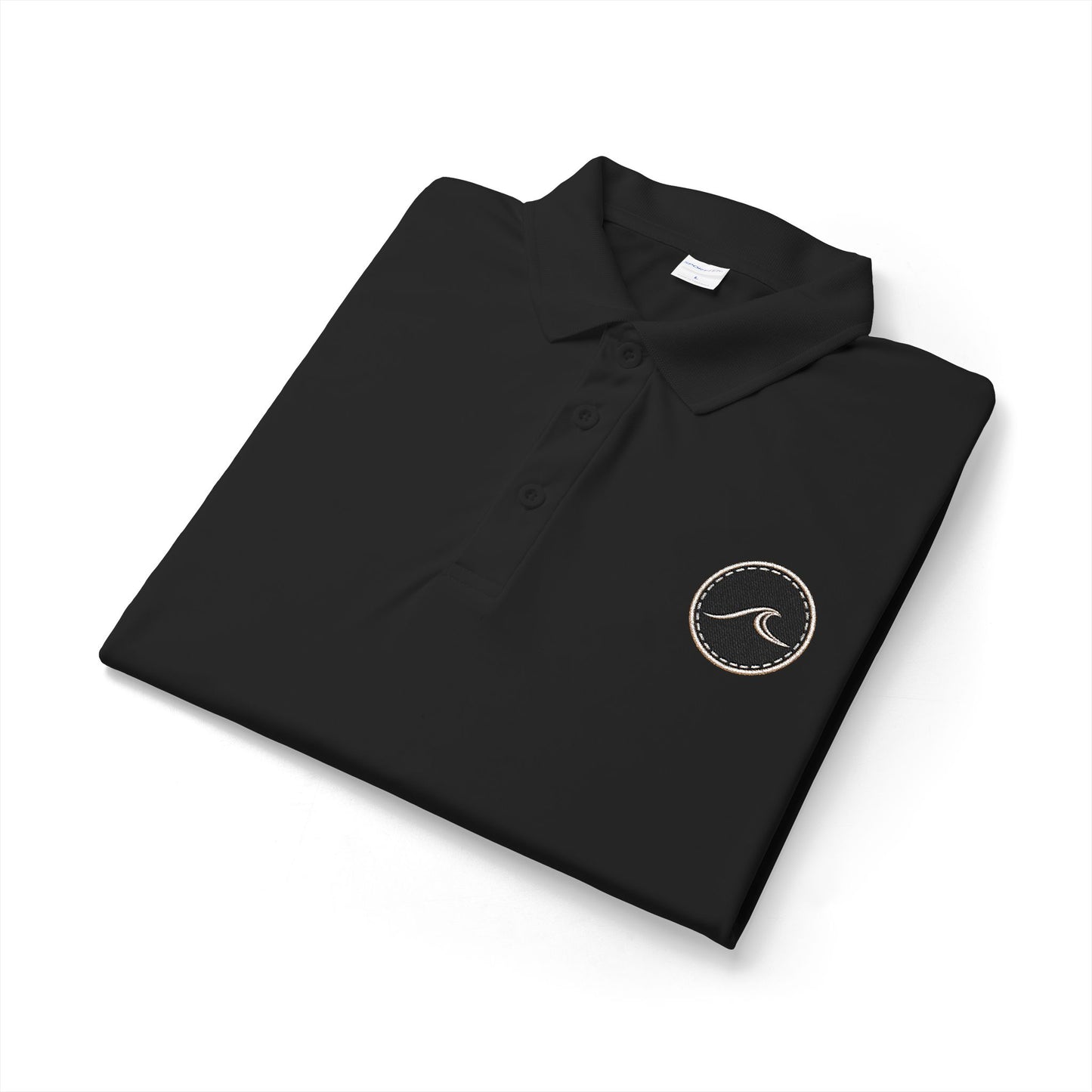Surfache Men's Performance Polo with Wave Crest Logo — Moisture-Wicking Golf & Work Shirt
