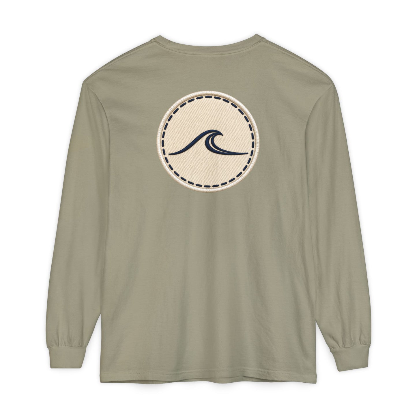 Surfache Long Sleeve T-Shirt — Script Logo Front & Wave Patch Back