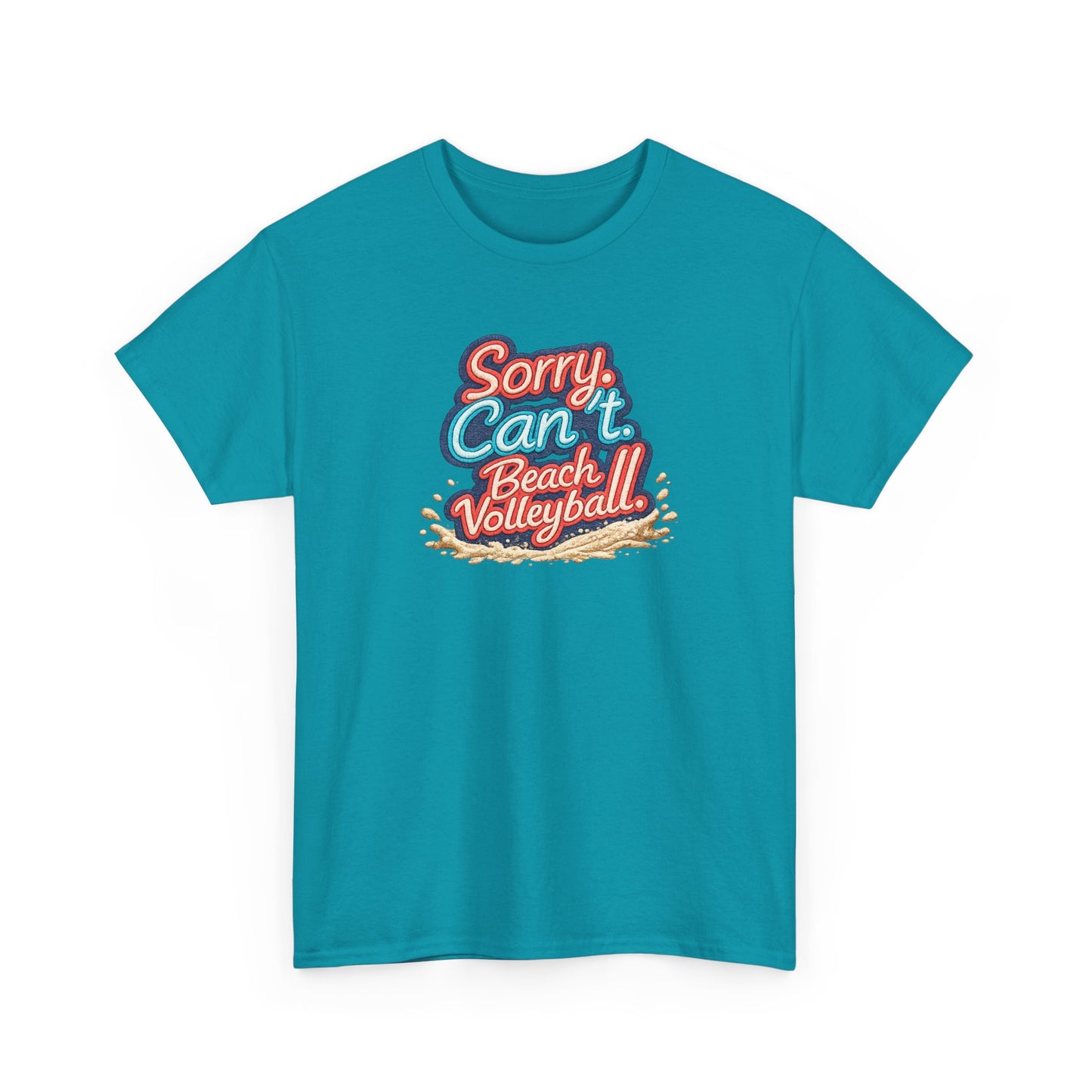 Beach Volleyball Tee — "Sorry, Can't. I’ve Got Beach Volleyball" Retro Graphic