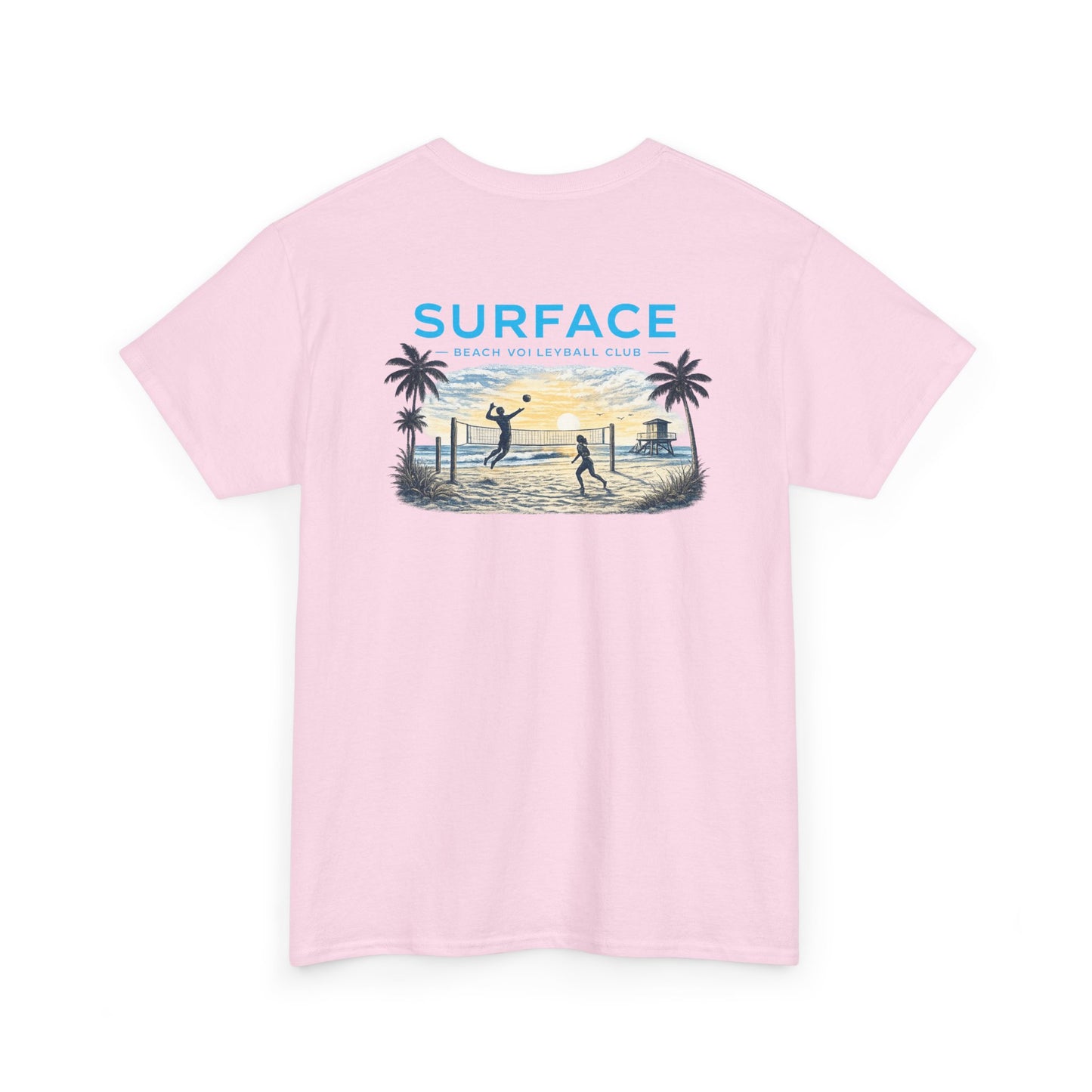 Surface Beach Volleyball Club T-Shirt — Coastal Sunset Volley Tee