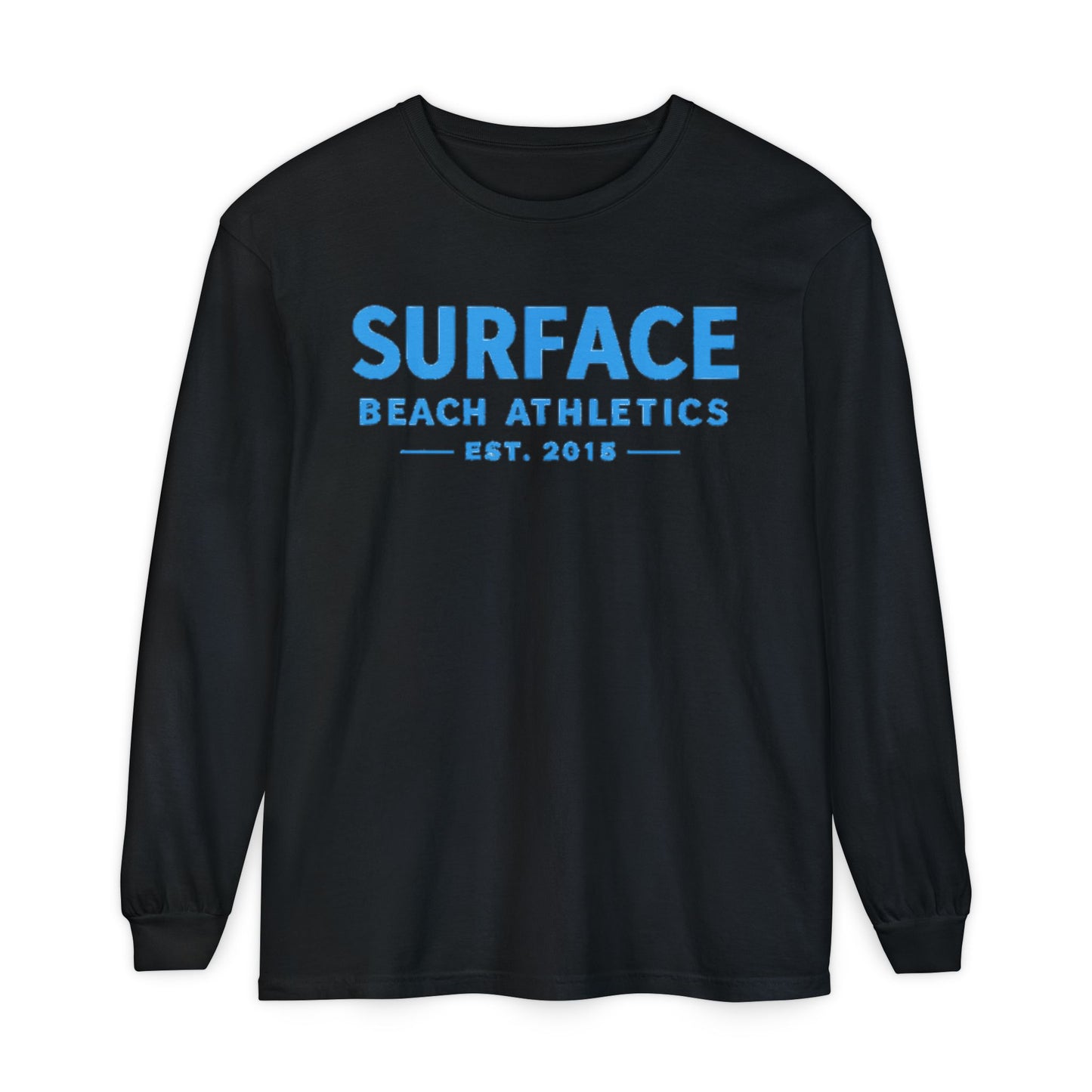 Surface Beach Athletics Long Sleeve Tee — "SURFACE" Graphic Beach Shirt