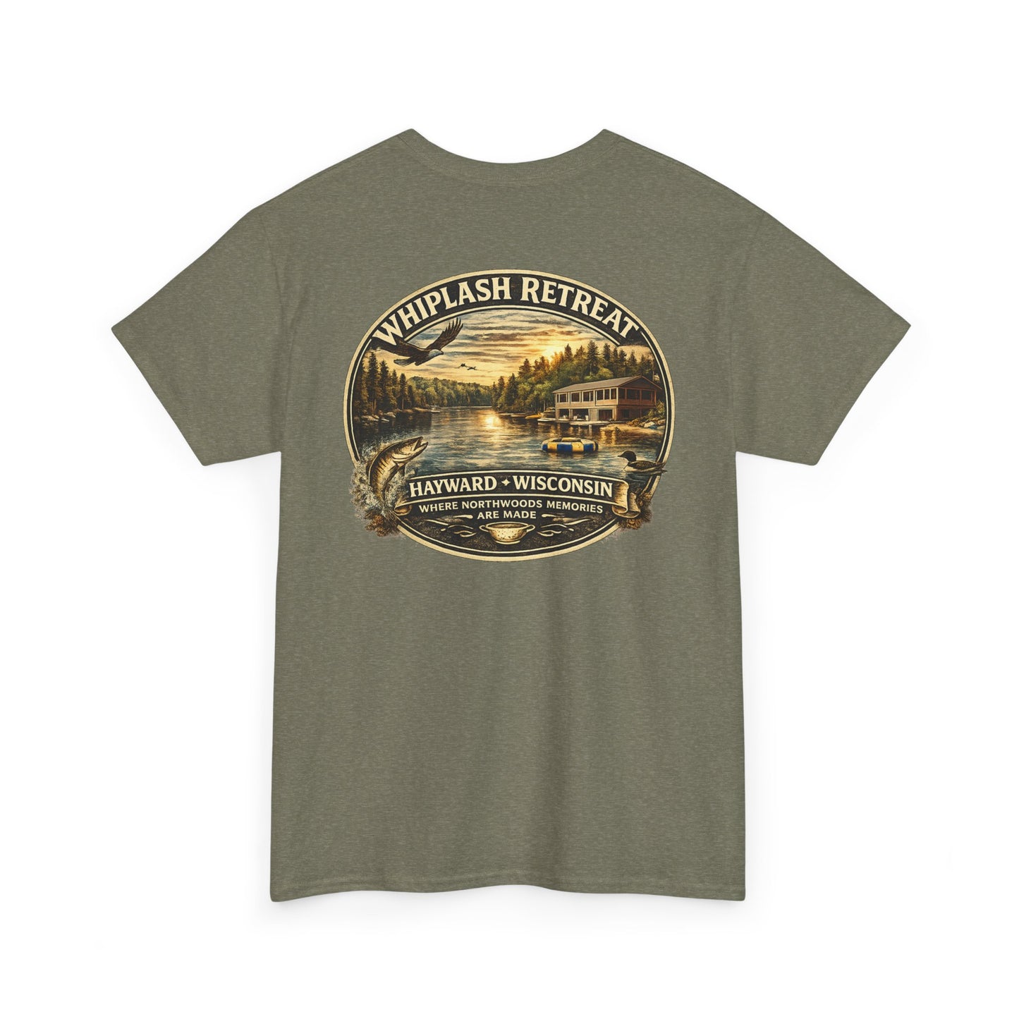 Whiplash Retreat T-Shirt — Vintage Lakeside Hayward Wisconsin Tee