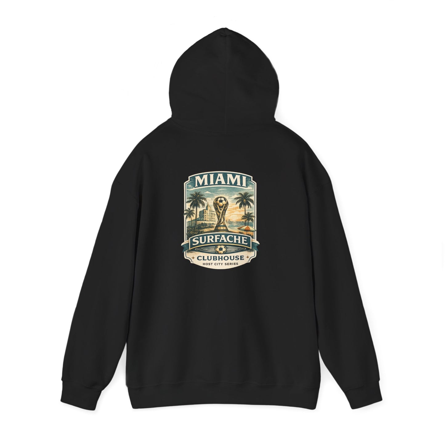 Surfache Hoodie — Miami Vintage Surf Club Logo Hooded Sweatshirt