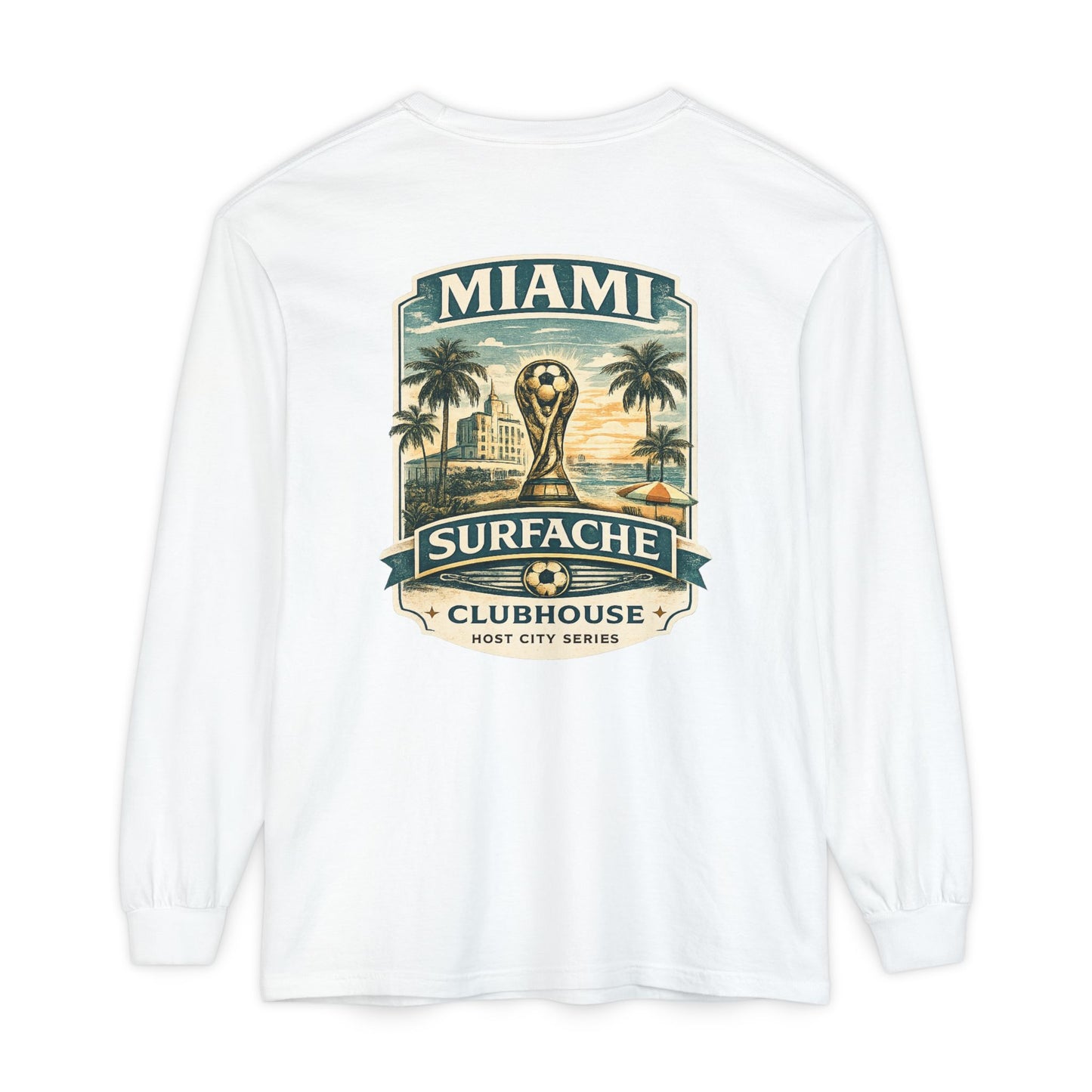 Miami Surfache Long Sleeve Tee — Surf Clubhouse Graphic Shirt