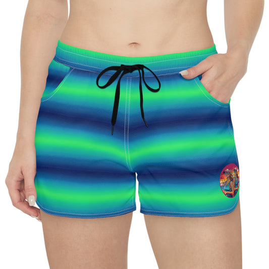 Surface Beach Volleyball Club Color Fade Cover Up Women's Casual Shorts (AOP)
