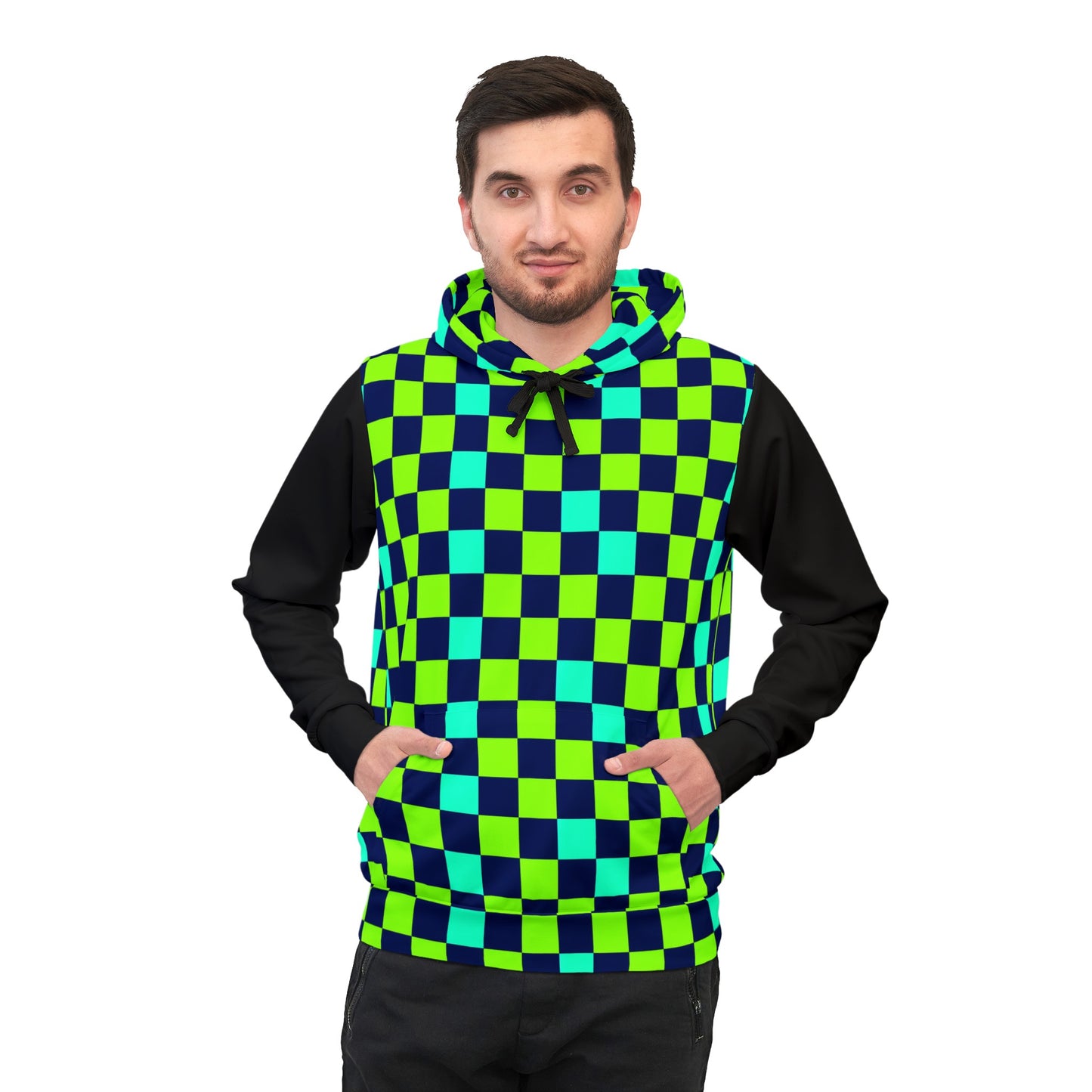 Moda Urbano Checkered Sublimated Designer Athletic Hoodie