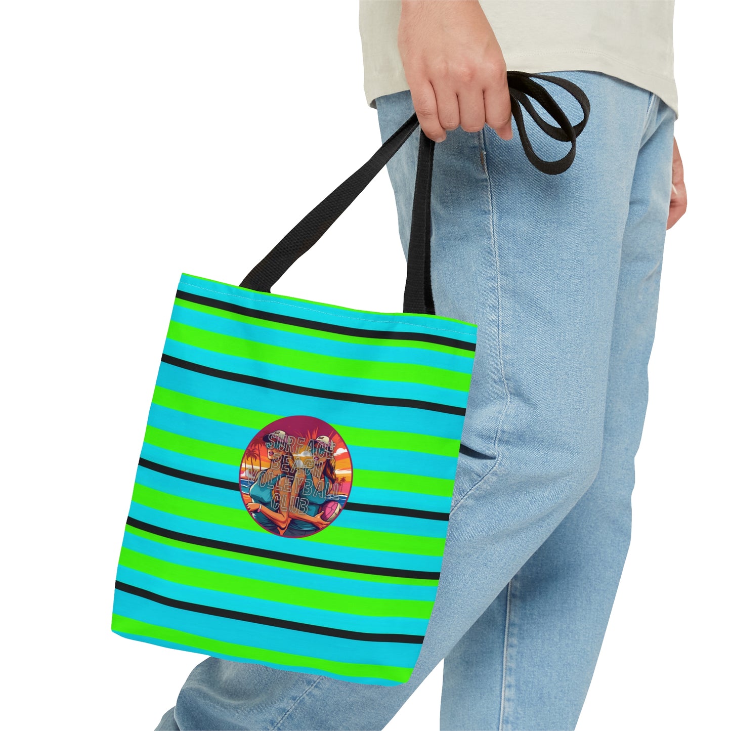 Surface Beach Volleyball Floral Logo Tote Bag (AOP)