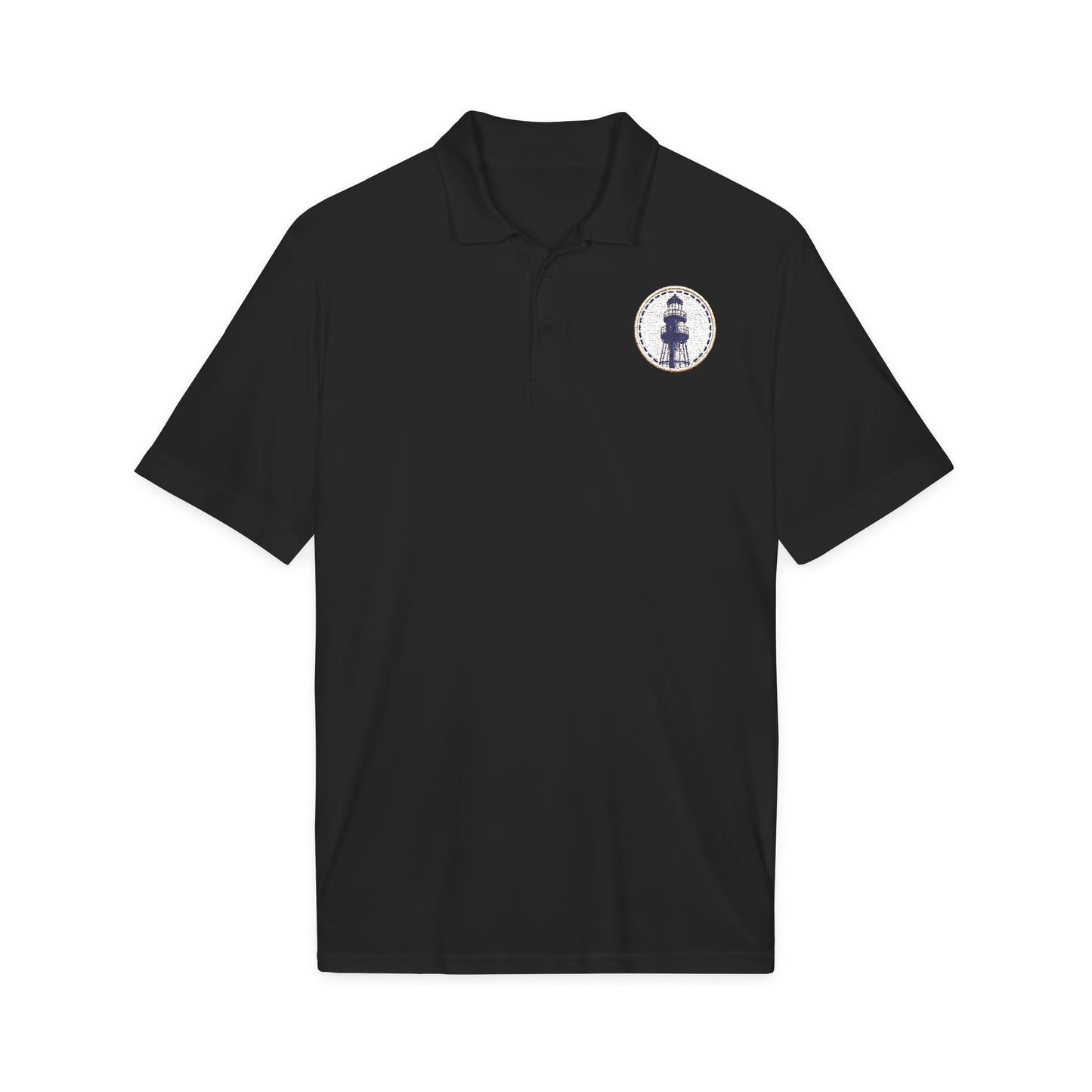 Surfache Performance Polo with Nautical Compass Logo — Embroidered Sailing Crew Shirt