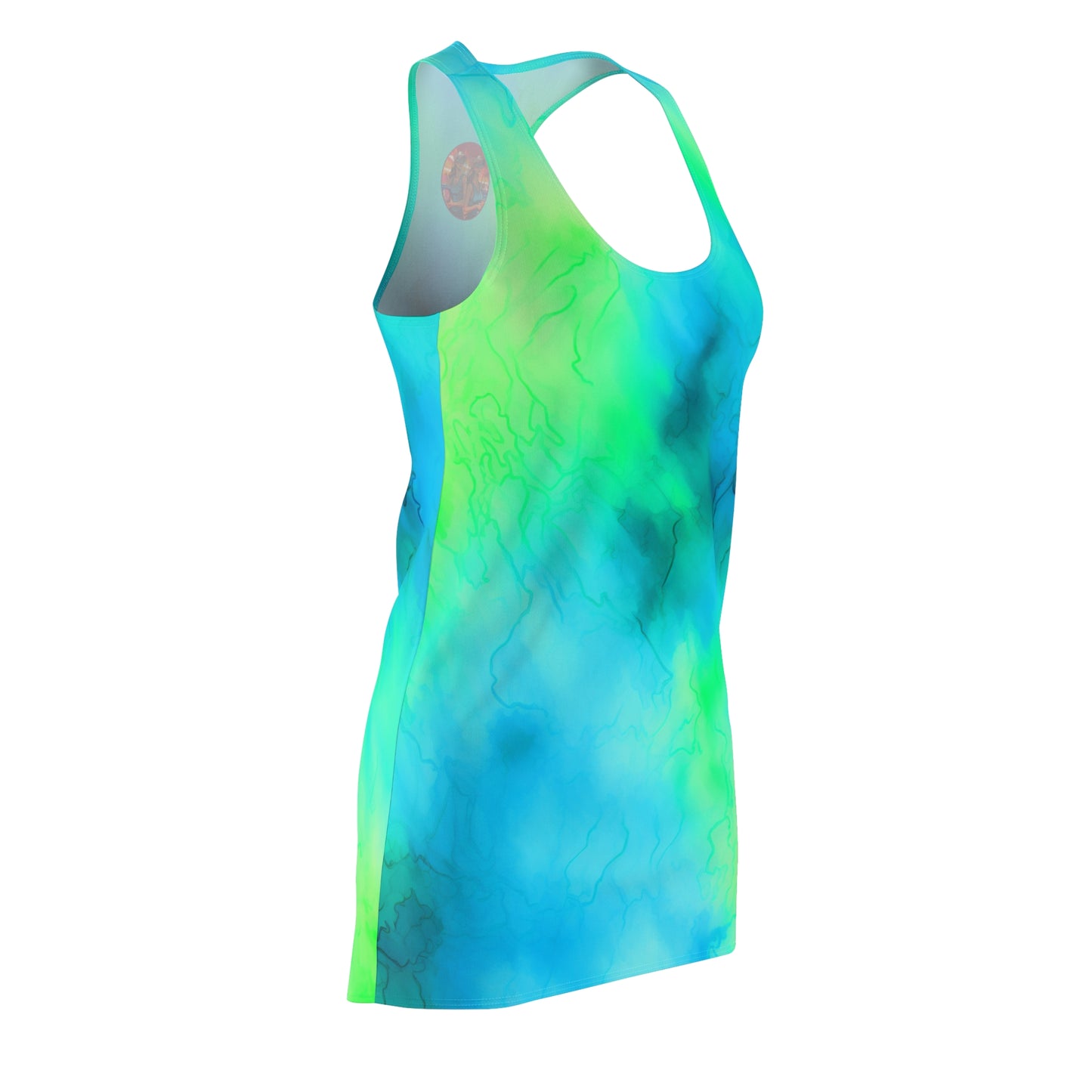 Surface Beach Volleyball Club Ombre Designer Women's Cut & Sew Racerback Cover Up Dress Louis IV Collection