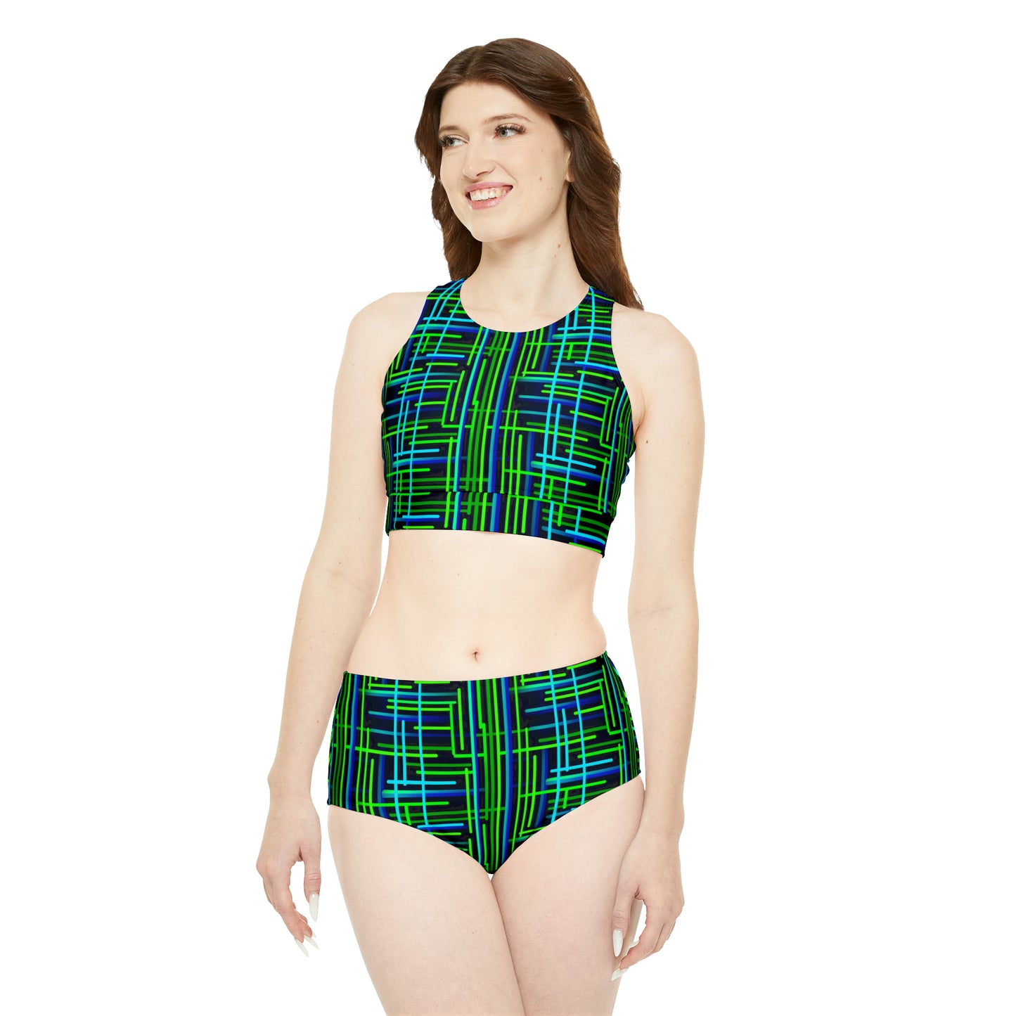 Surface Beach Volleyball Club Geometric Sporty Bikini Set