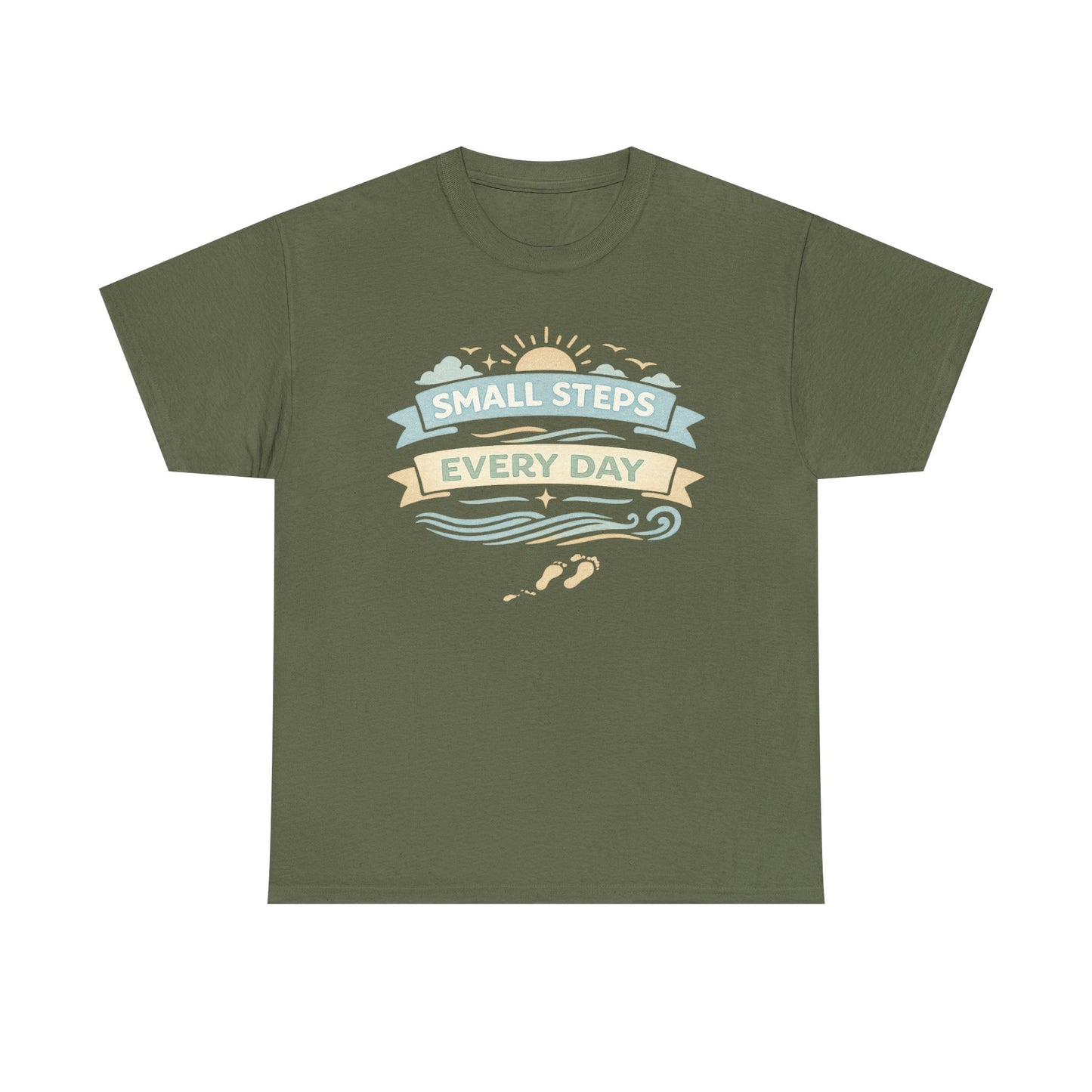 Keep Moving Forward Tee — "Small Steps Every Day" Inspirational Graphic T-Shirt