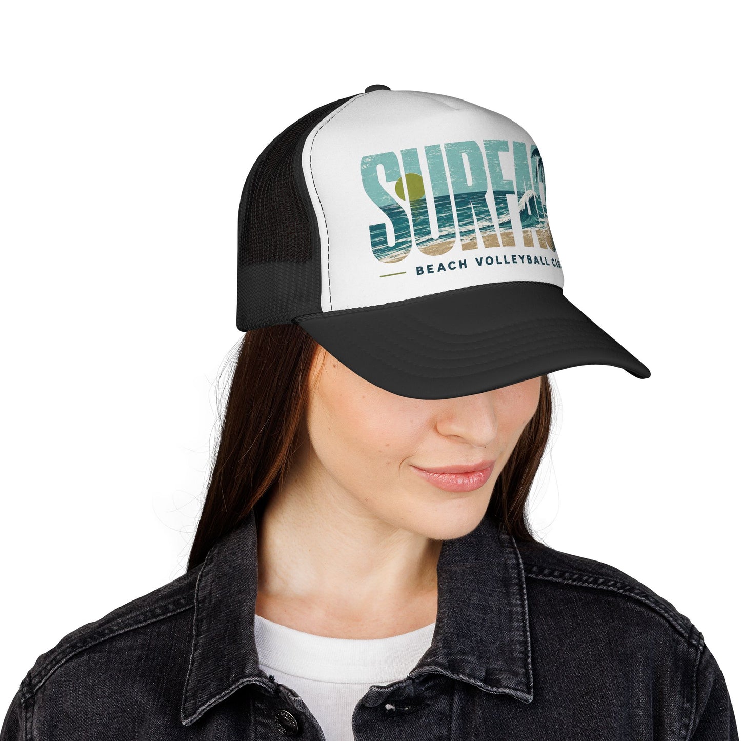 Surface Beach Volleyball Club Trucker Cap | Surf Sunset Design