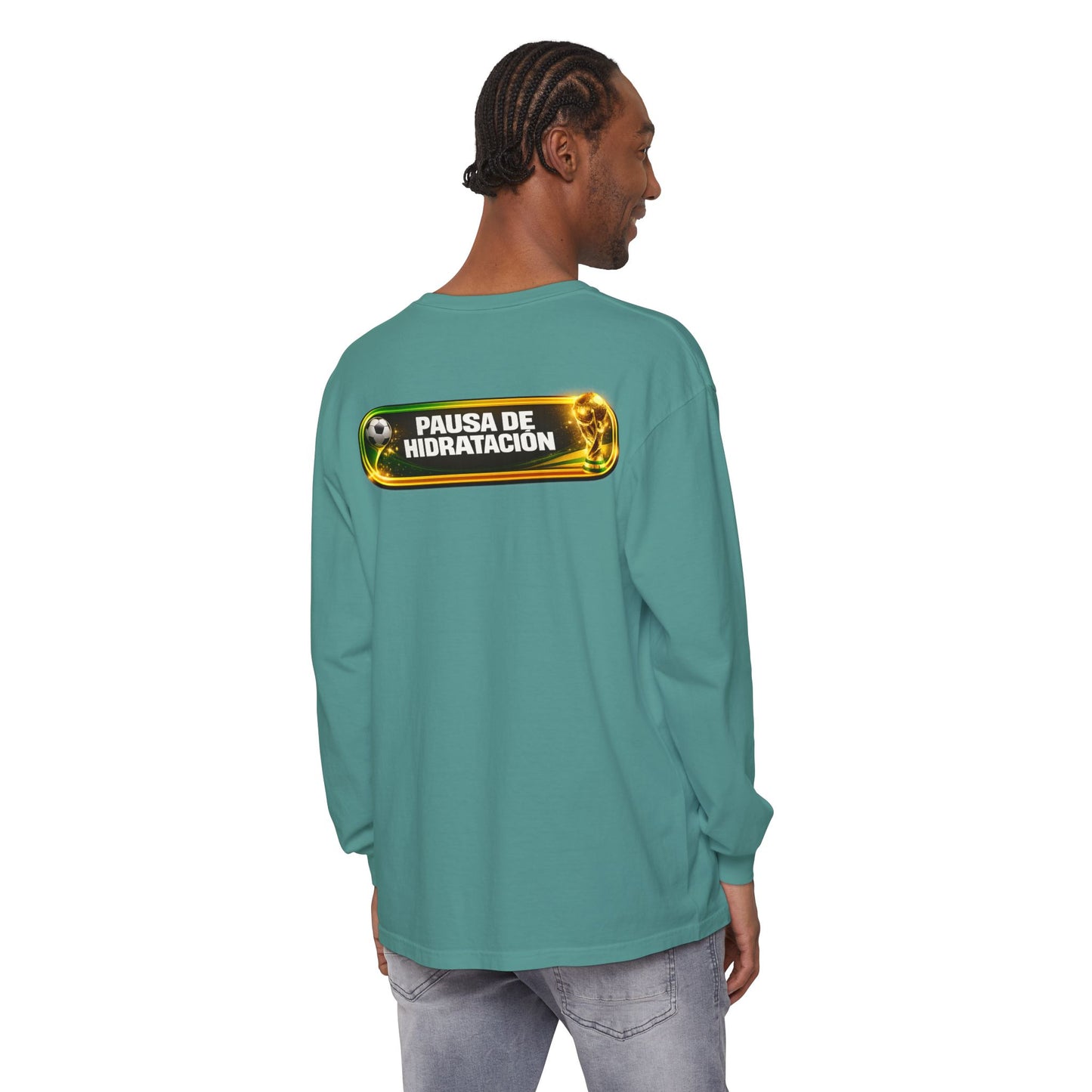 Surfache World Cup Soccer Long Sleeve Tee — "Surface" Front & "Pausa de Hidratación" Back
