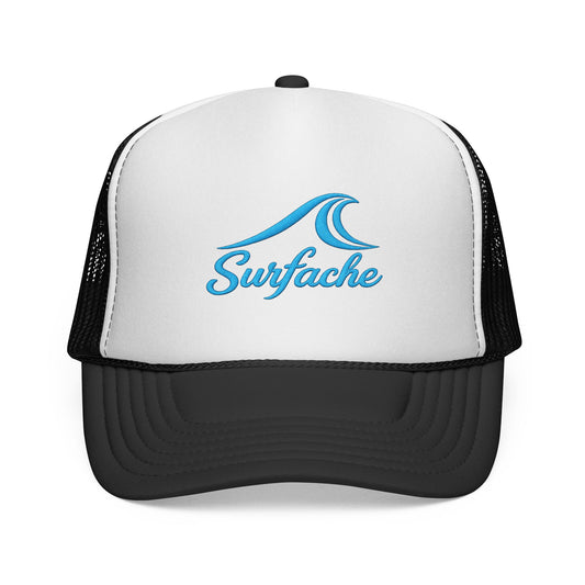 Surfache Wave Trucker Hat — Vintage Surf Logo Cap for Beach Lov