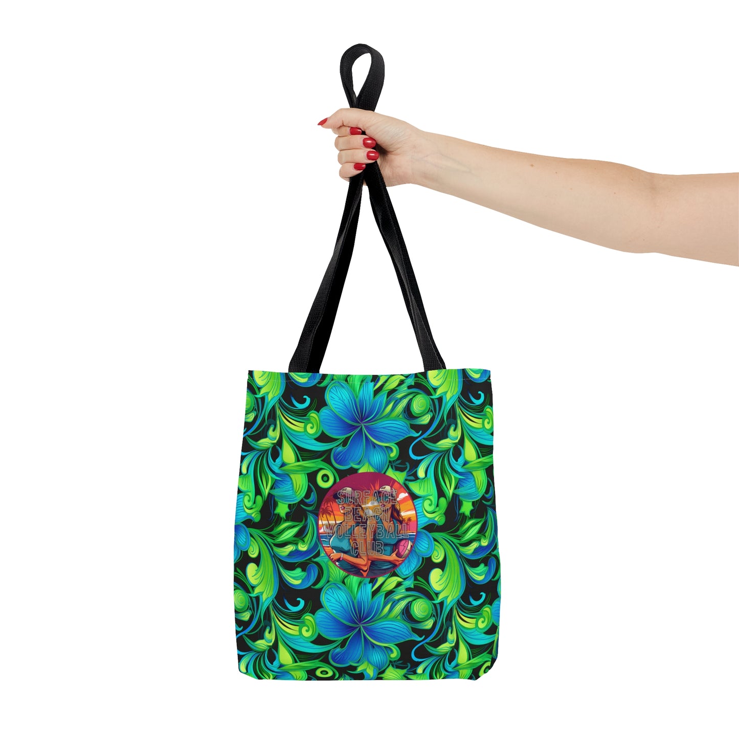 Surface Beach Volleyball Floral Logo Tote Bag (AOP)