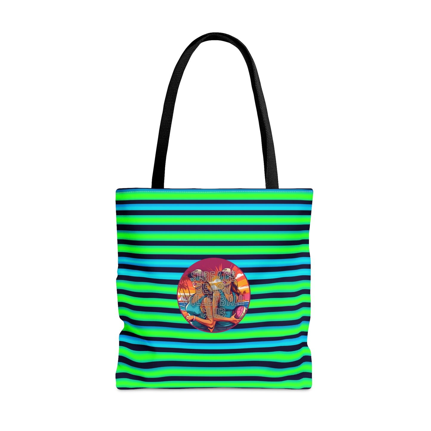 Surface Beach Volleyball Striped Logo Tote Bag (AOP)