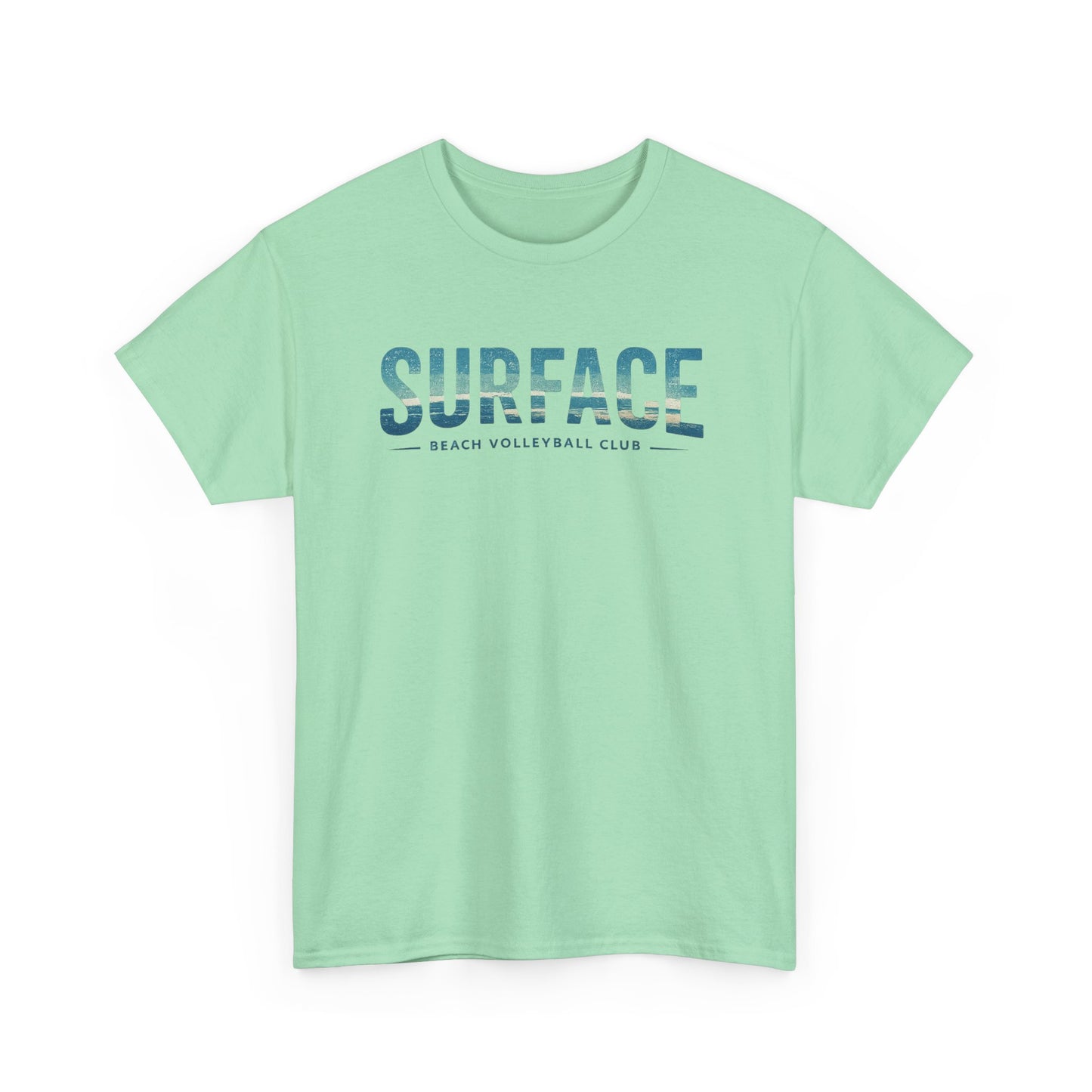 Surface Beach Club T-Shirt — Vintage Palm & Wave Logo Tee