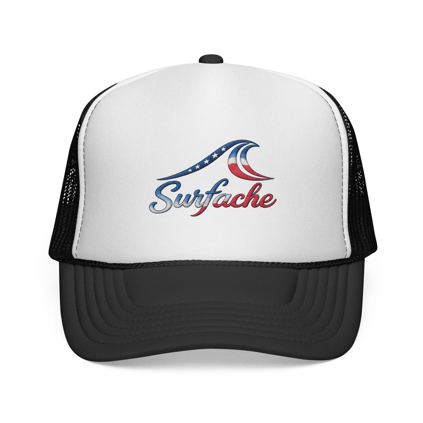 Surfache Wave Trucker Hat — Vintage Surf Logo Cap for Beach Lovers