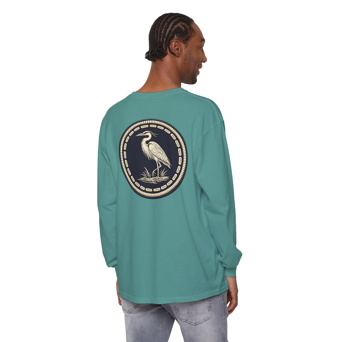 Surfache Long Sleeve T-Shirt — Coastal Heron Graphic