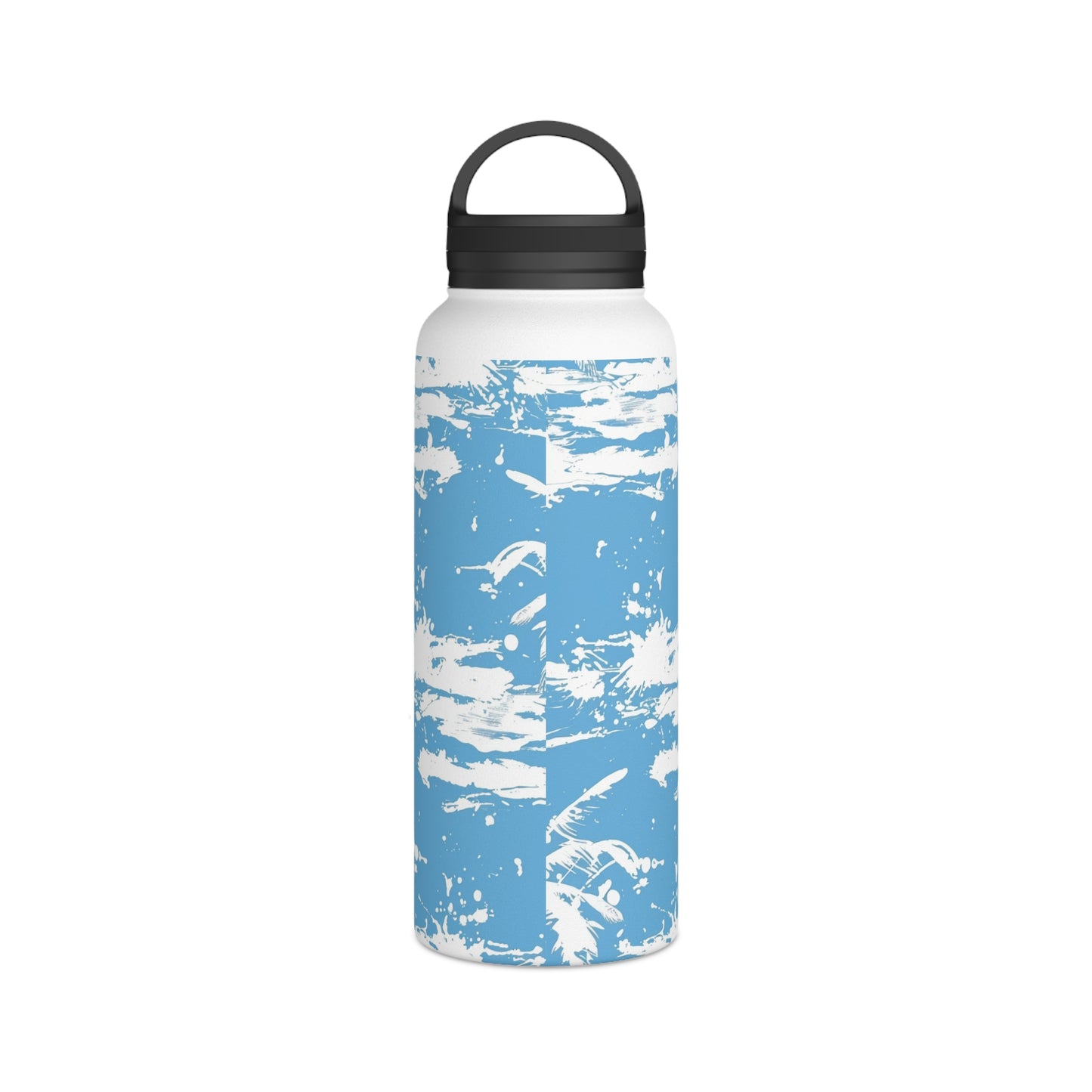 Icon Surface Beach Volleyball Club Stainless Steel Water Bottle, Handle Lid