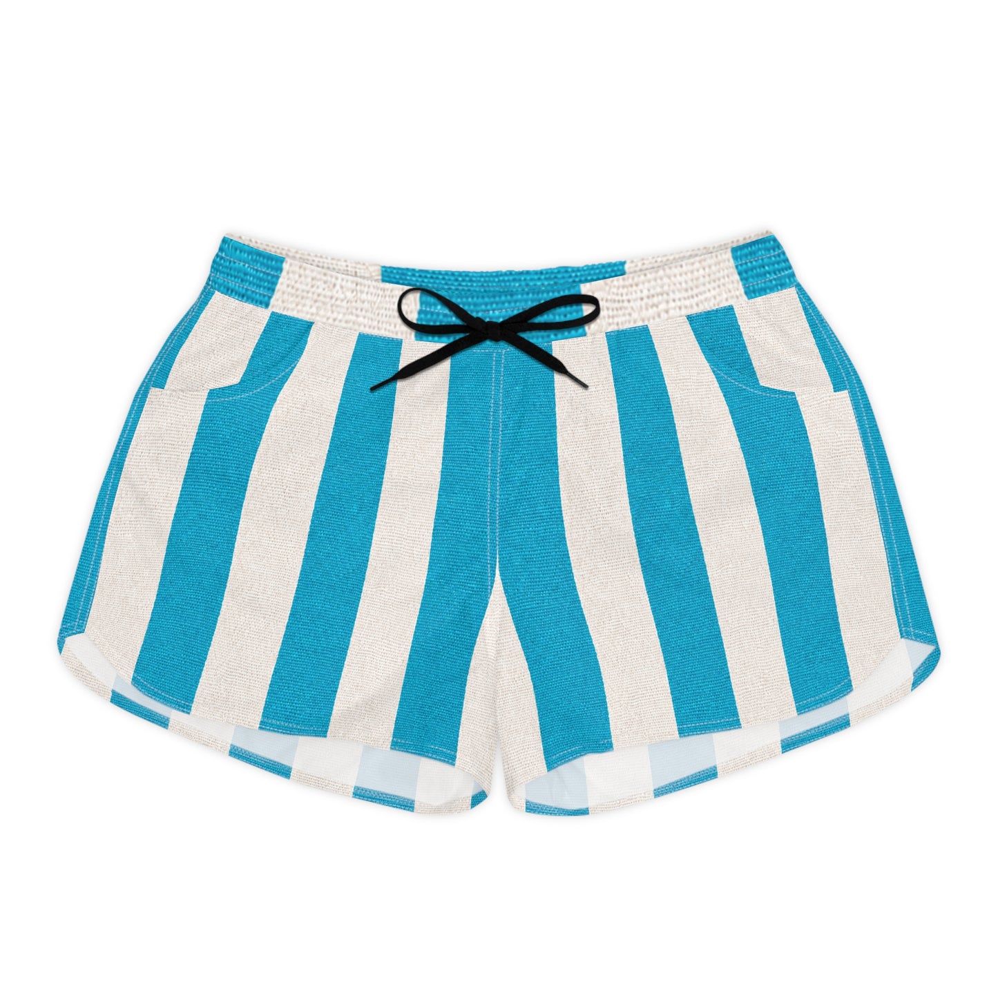 Surface Blue Women's Beachy Ombre Casual Shorts — Aqua Sand Tie-Waist Lounge Shorts