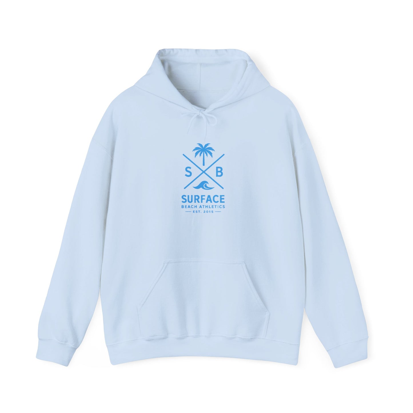 Surface Beach Athletics Hoodie — Palm Tree Surf Logo Pullover