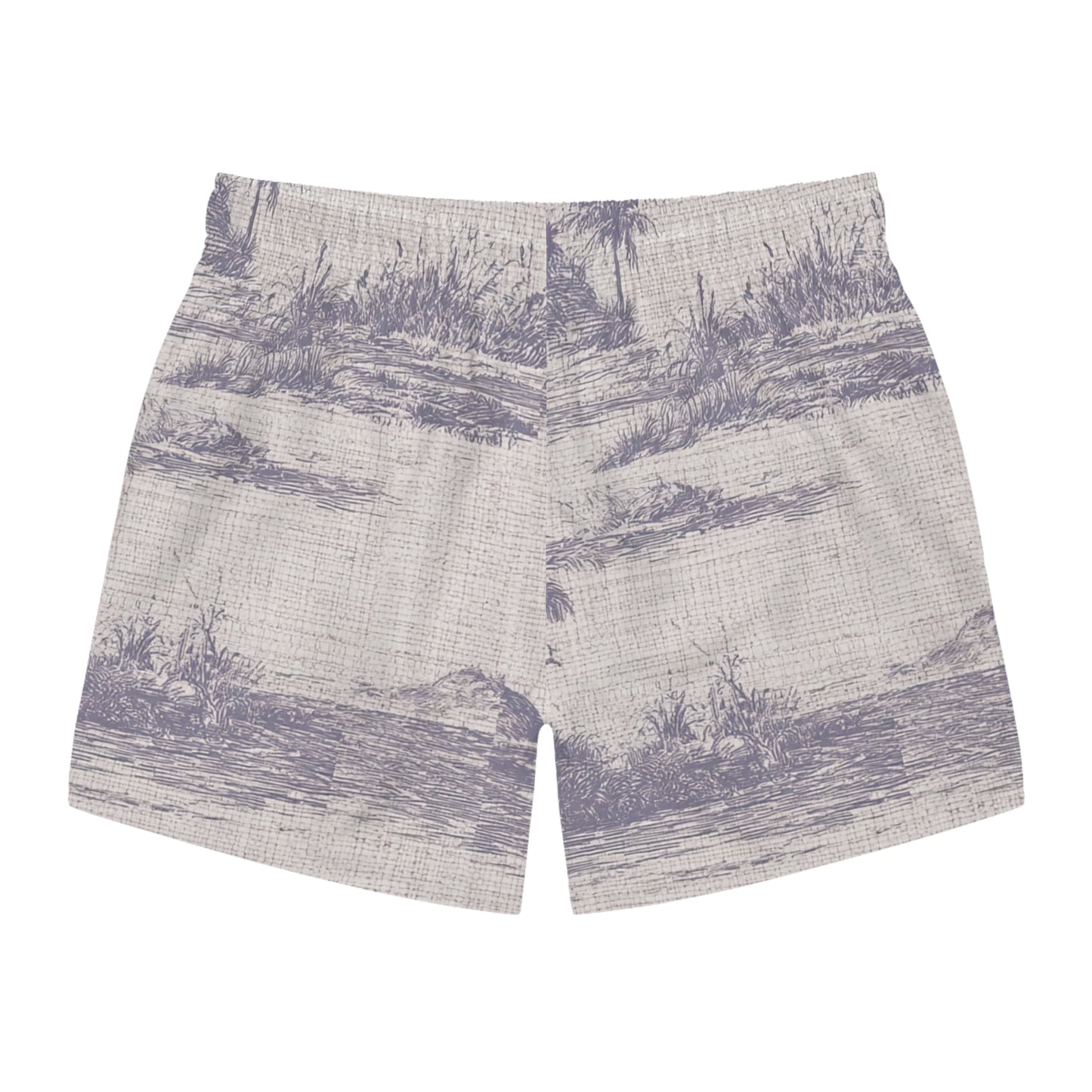 Surfache Vintage Palm Beach Swim Trunks — Coastal Print Swim Shorts