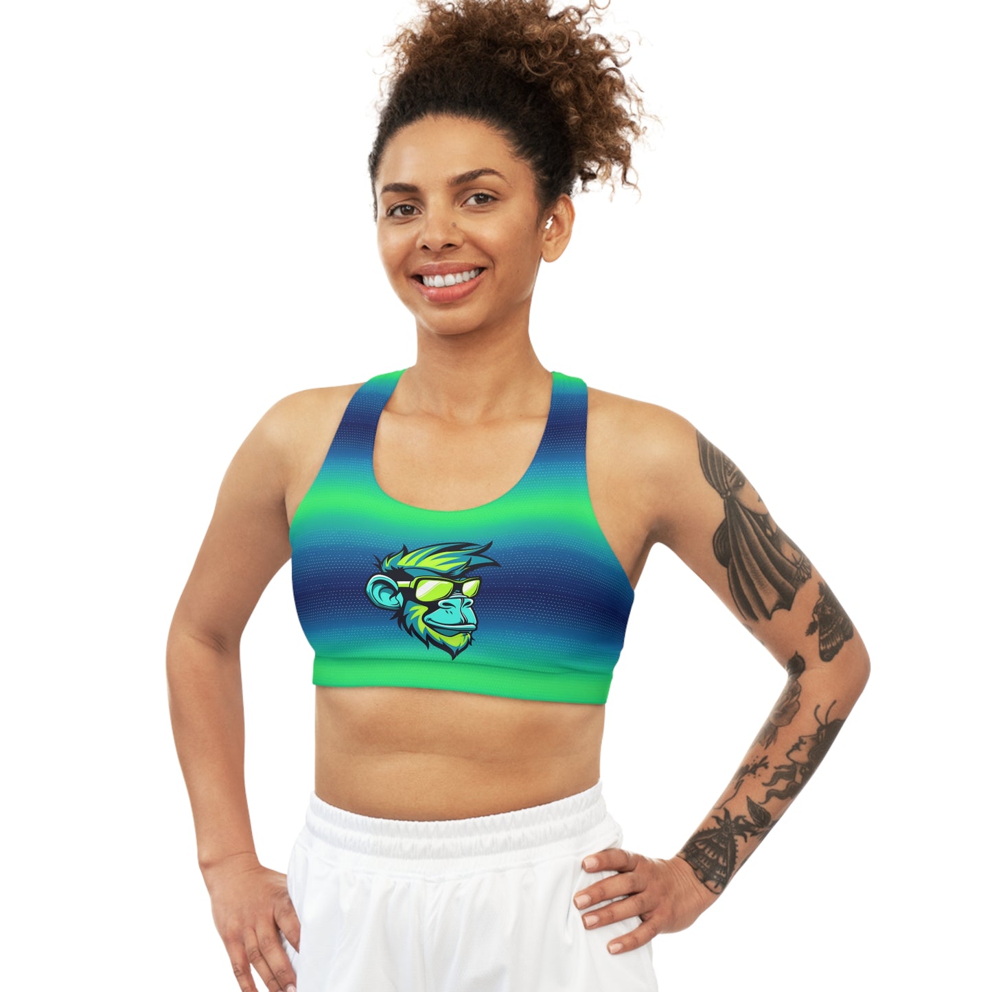 Surface Beach Volleyball Club Color Fade Seamless Sports Bra (AOP)