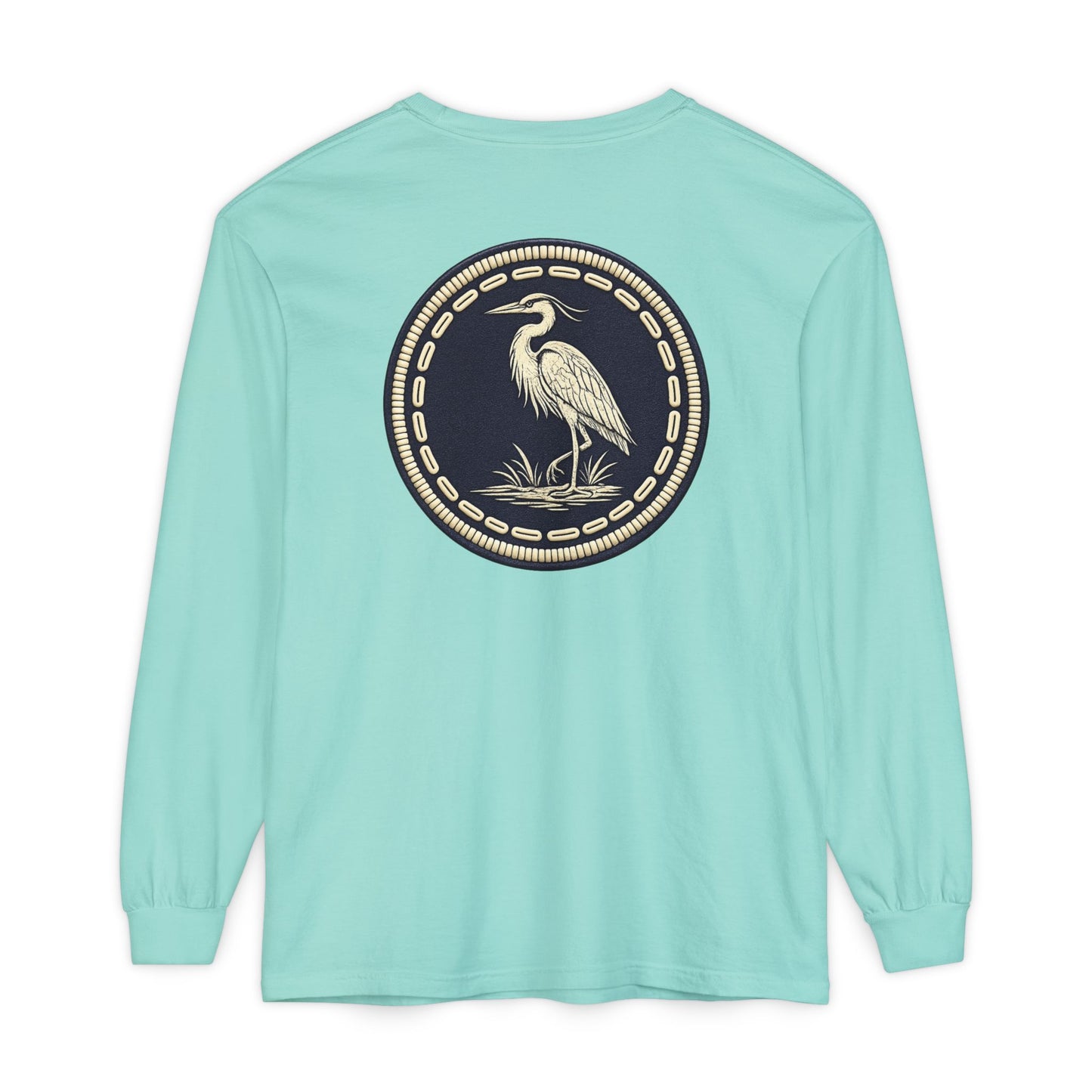 Surfache Long Sleeve T-Shirt — Coastal Heron Graphic