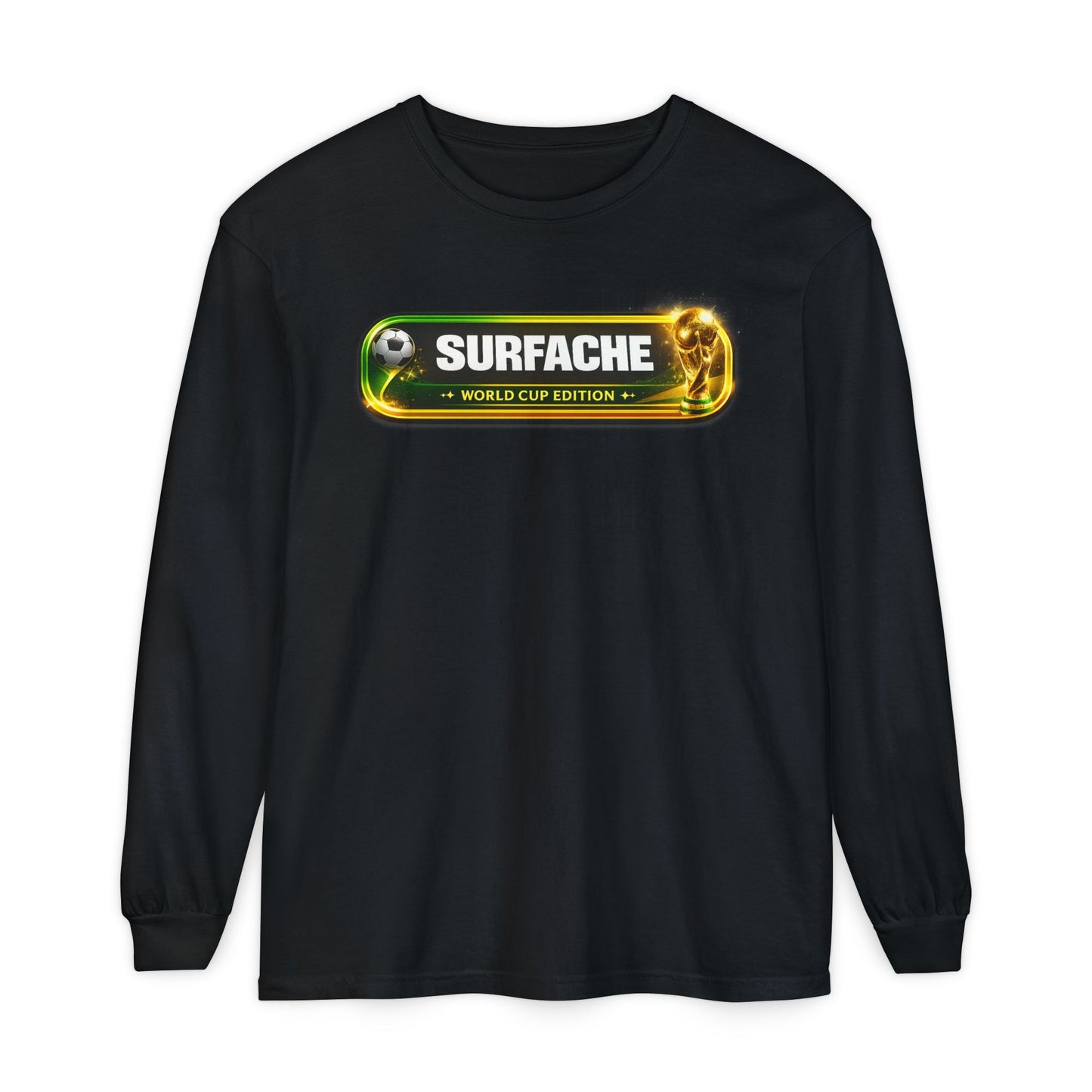 Surfache World Cup Soccer Long Sleeve Tee — "Surface" Front & "Pausa de Hidratación" Back
