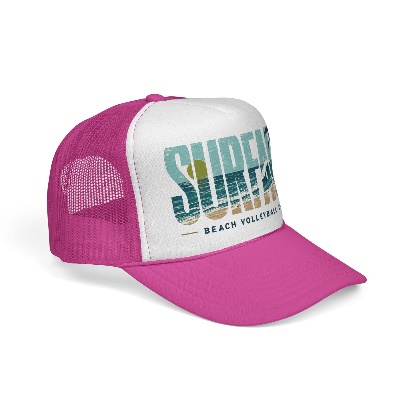 Surface Beach Volleyball Club Trucker Cap | Surf Sunset Design