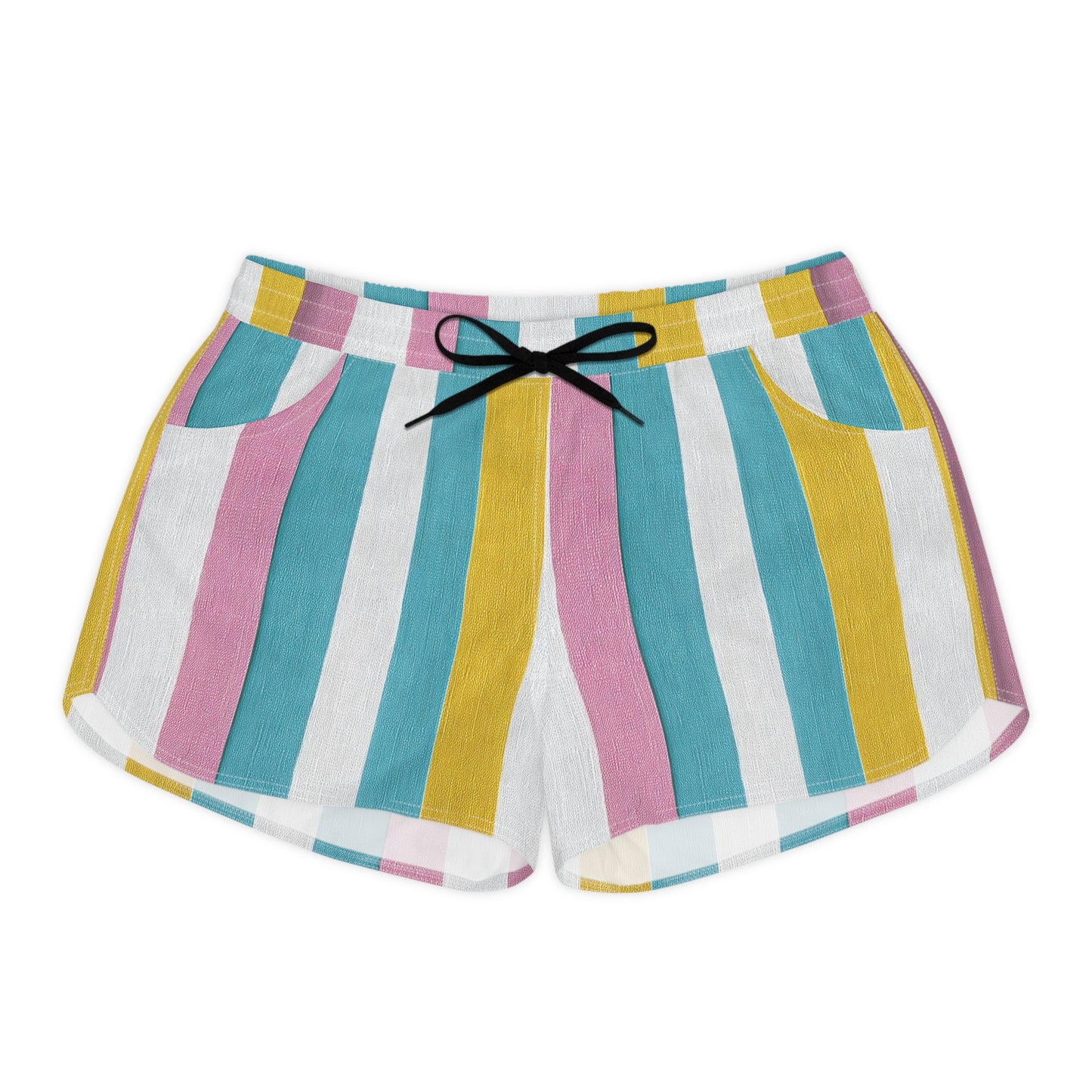 Bahama Mama Inspired Vertical Stripe Women's Casual Shorts — Nautical Summer Lounge Shorts
