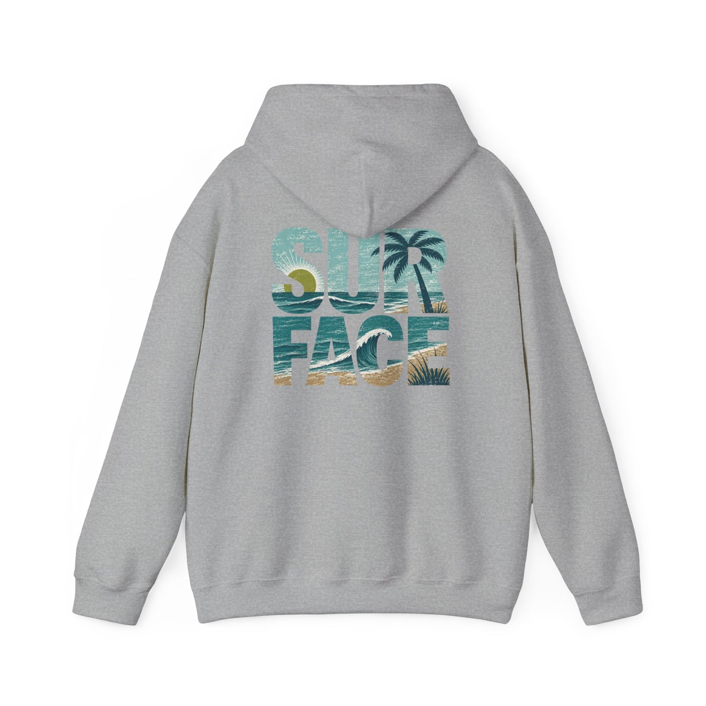 Surface Surf Hoodie – Beach Graphic Pullover with Ocean Logo