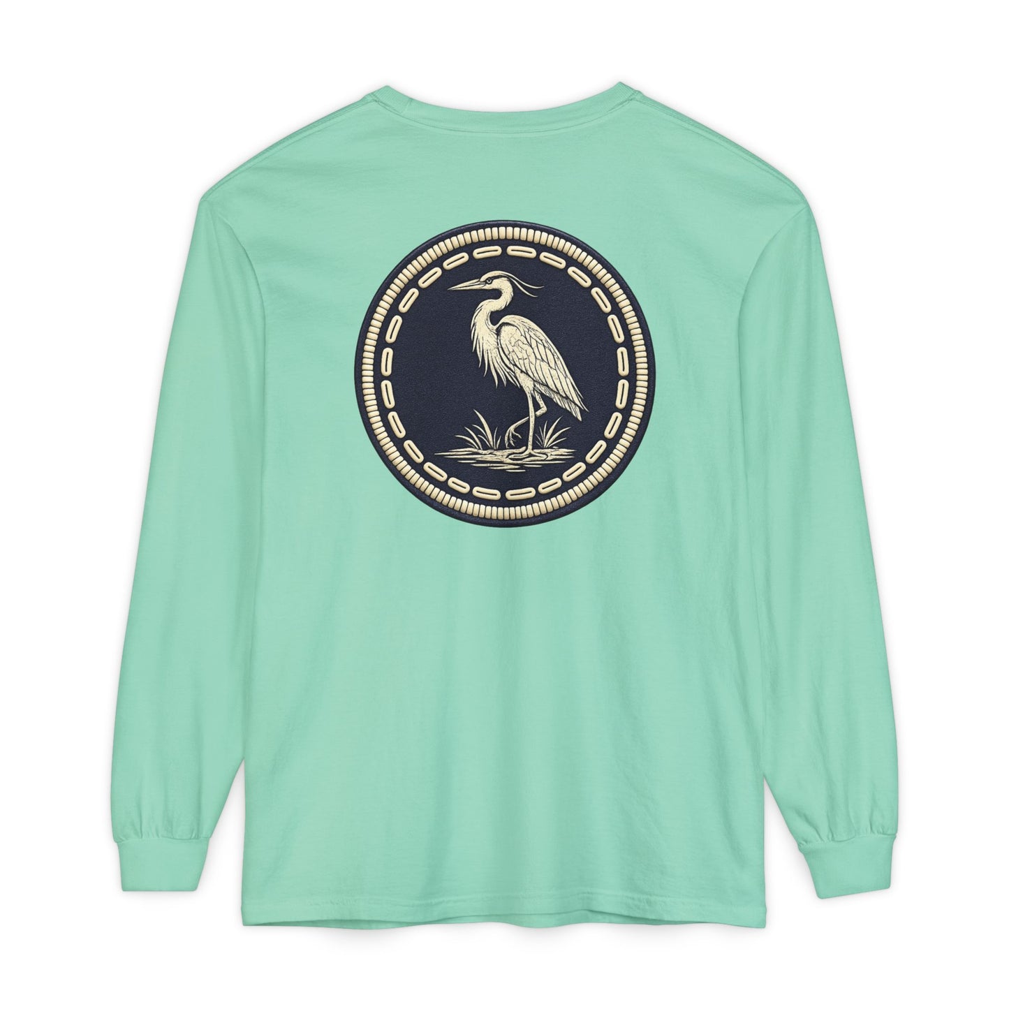 Surfache Long Sleeve T-Shirt — Coastal Heron Graphic