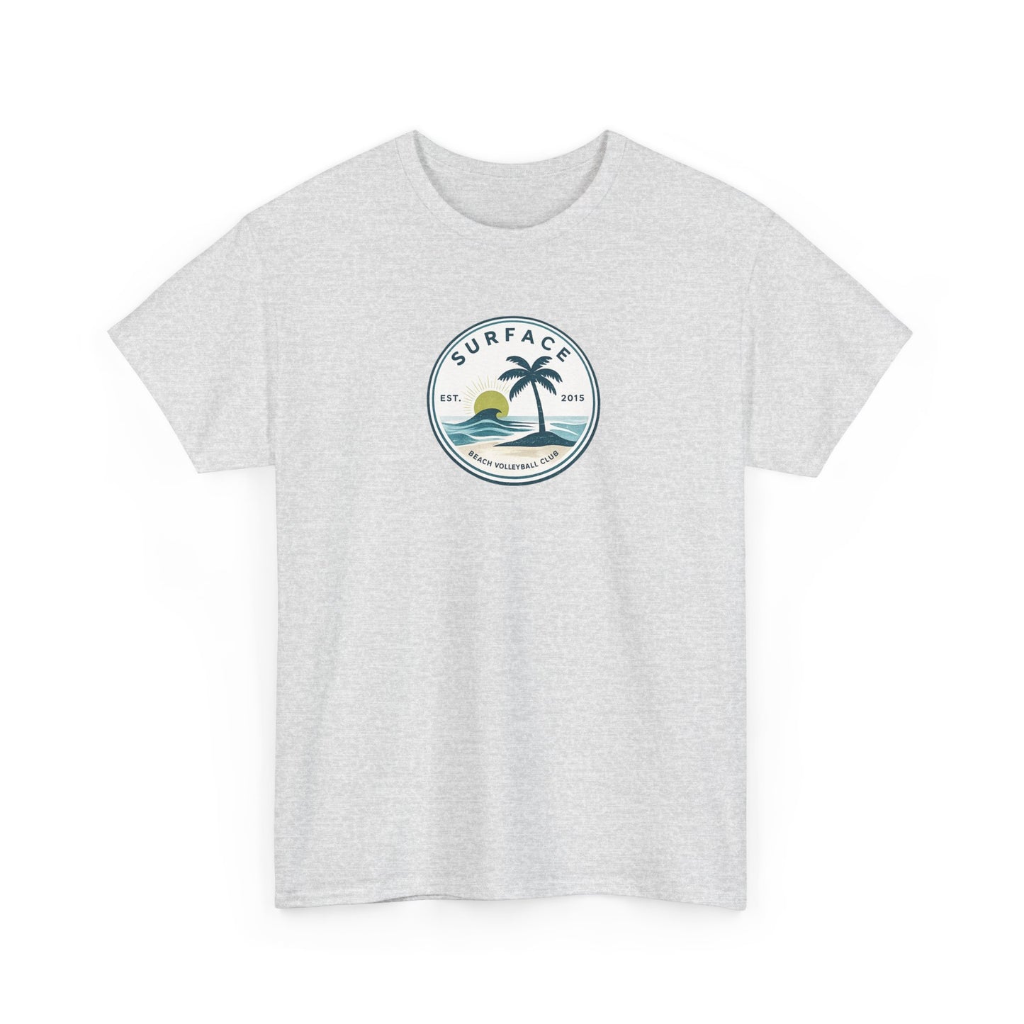 Surf Vibes Palm Tree Tee — "Surface" Beach Club Graphic T-Shirt