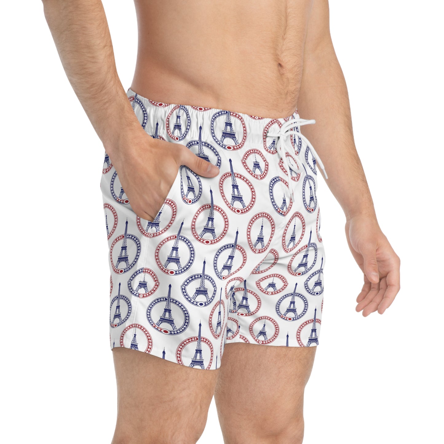 Paris Olympics Inspired Surface Beach Volleyball Club Modern Swim Trunks