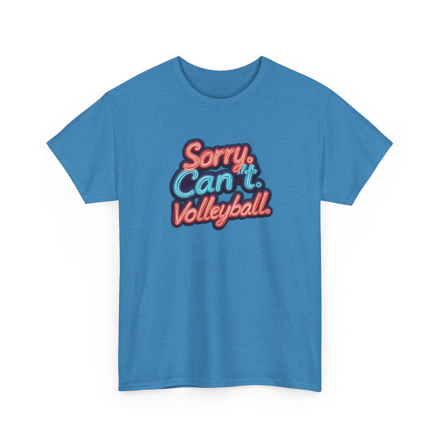 Sorry Can’t Volleyball Unisex Heavy Cotton Tee