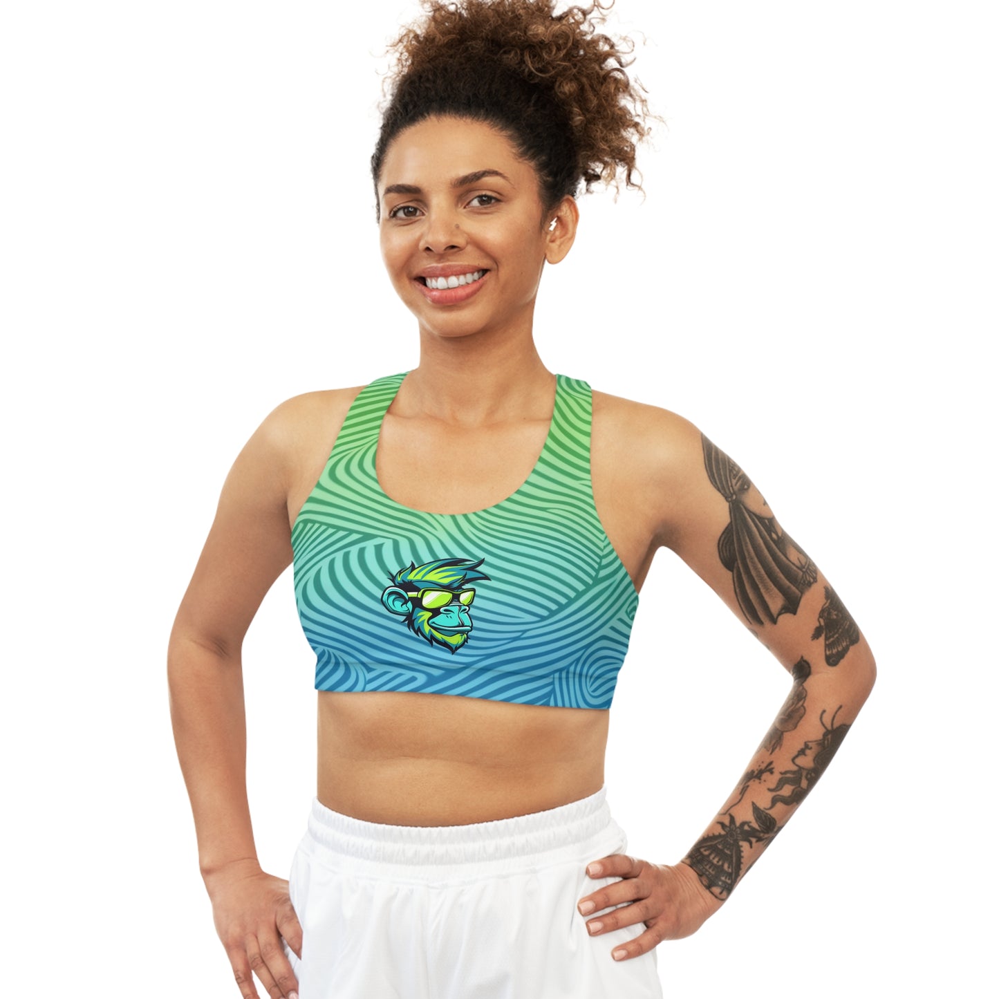 Mascot Surface Beach Volleyball Club Seamless Sports Bra (AOP)