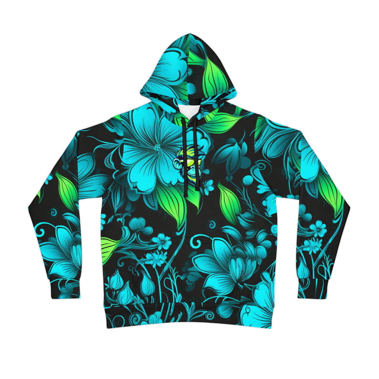 Mascot Surface Beach Volleyball Club Floral Logo Sublimated Designer Athletic Hoodie