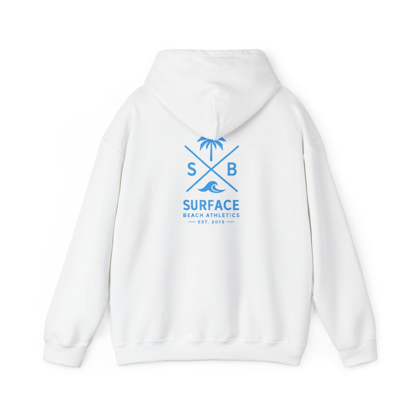 Surface Beach Athletics Hoodie — Palm Tree Surf Logo Pullover