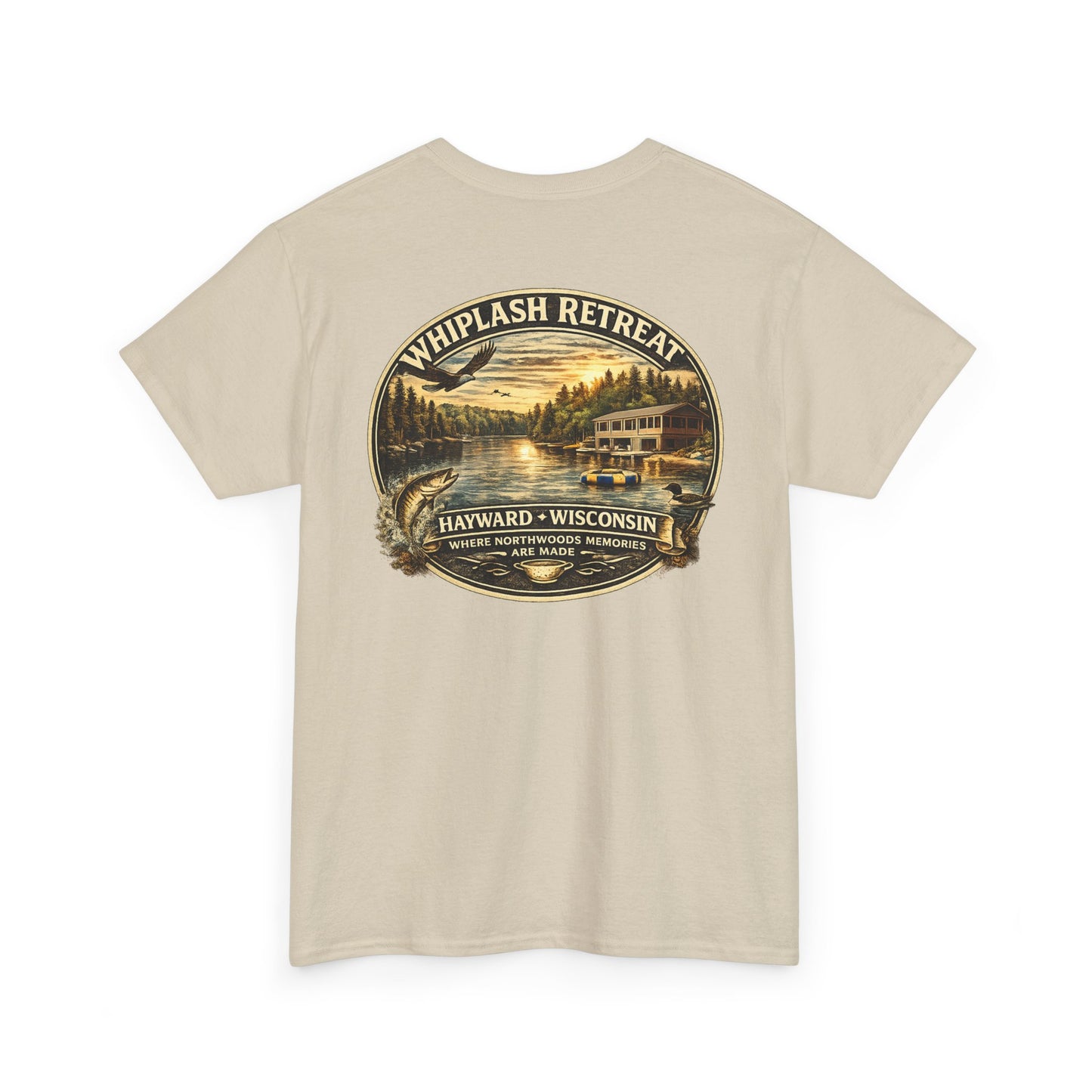 Whiplash Retreat T-Shirt — Vintage Lakeside Hayward Wisconsin Tee
