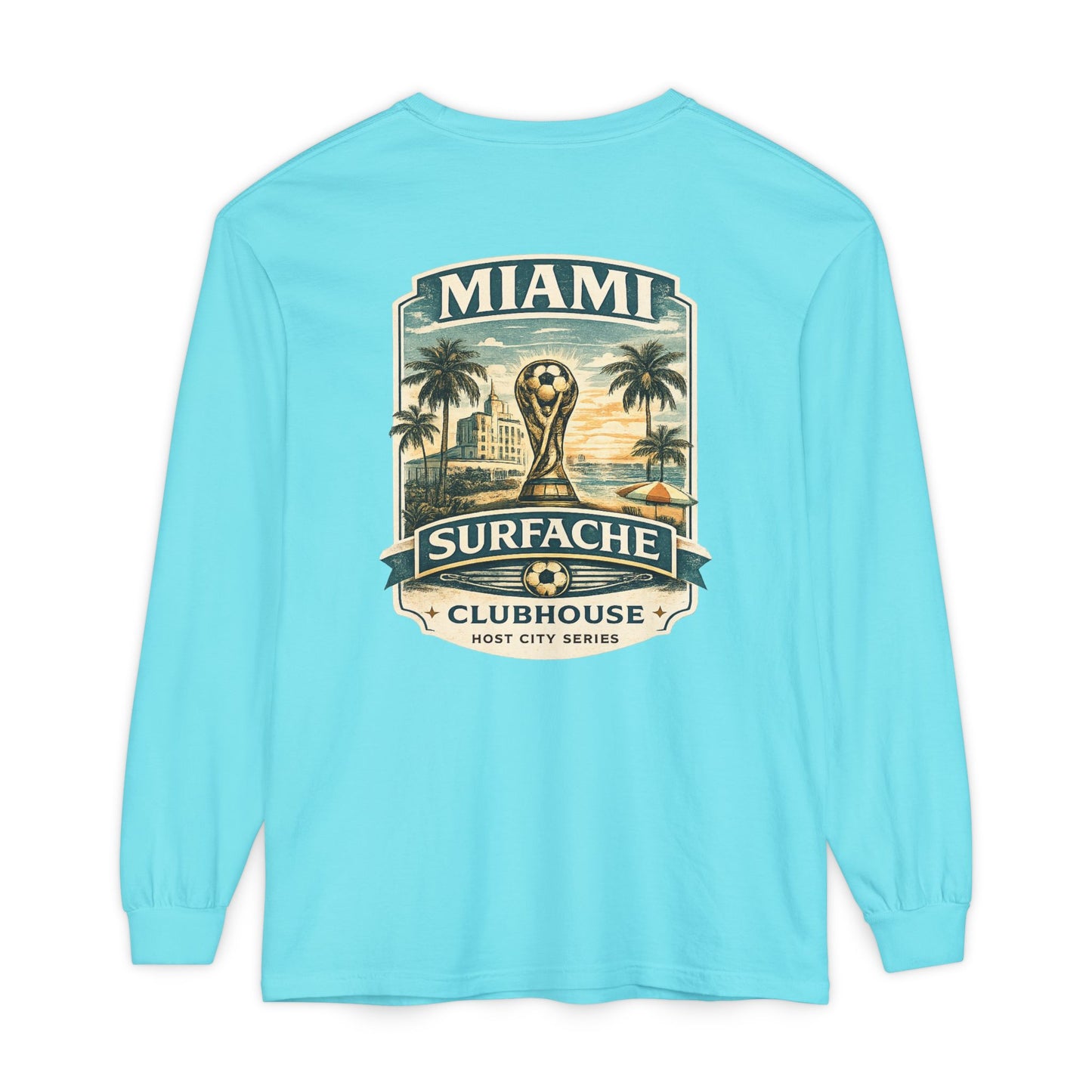 Miami Surfache Long Sleeve Tee — Surf Clubhouse Graphic Shirt