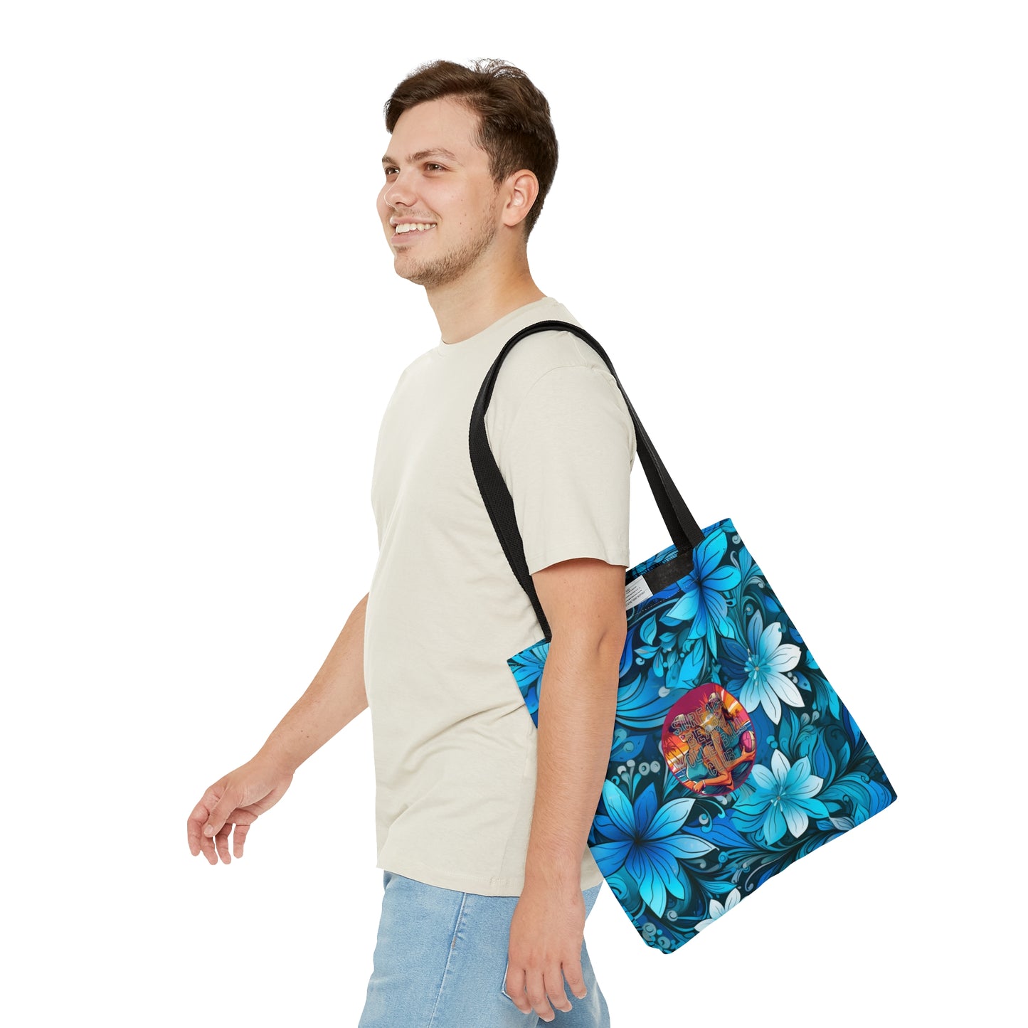 Surface Beach Volleyball Floral Logo Tote Bag (AOP)