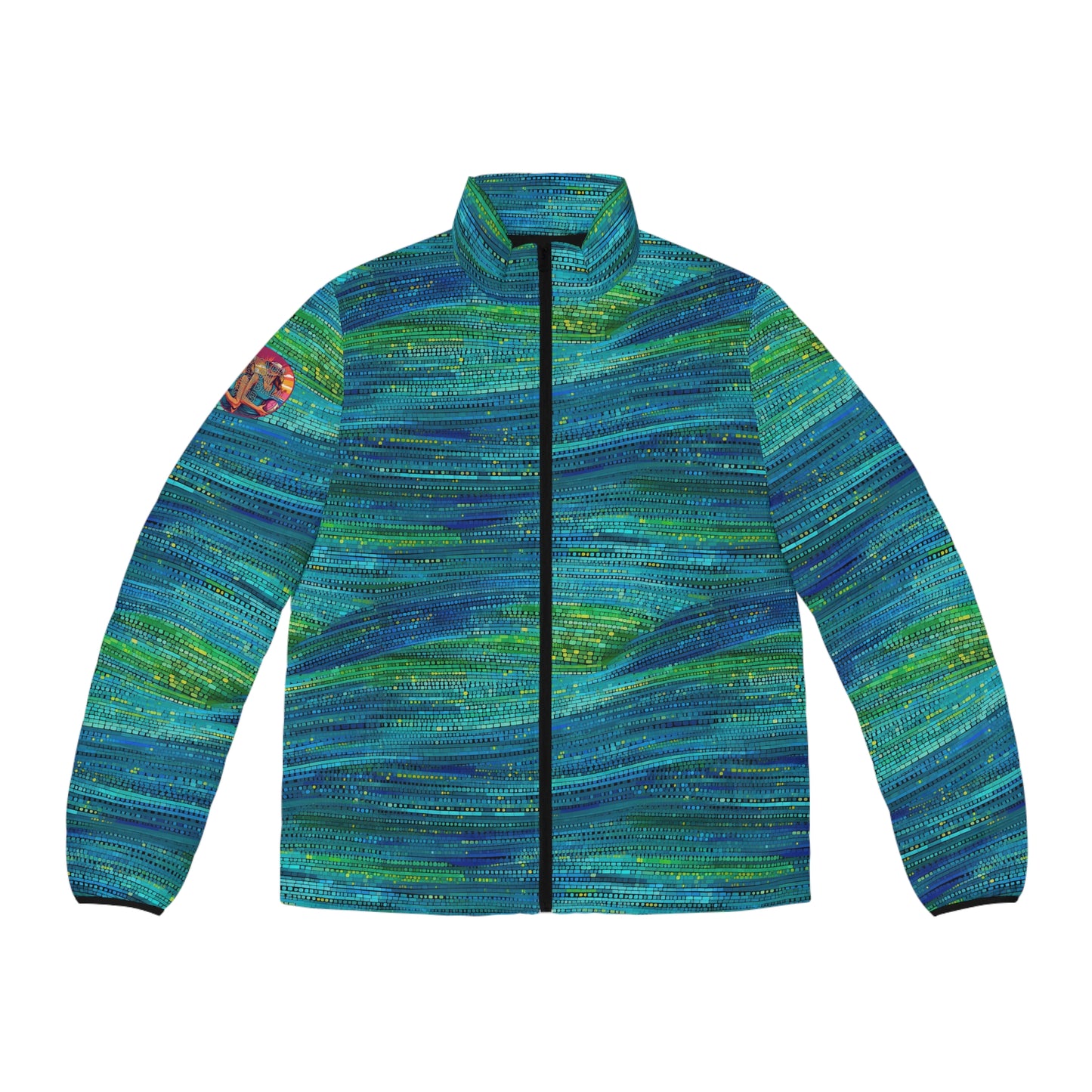 Surface Beach Volleyball Club Men's Puffer Jacket (AOP)