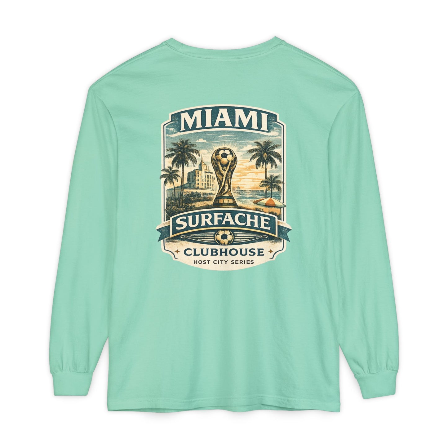 Miami Surfache Long Sleeve Tee — Surf Clubhouse Graphic Shirt